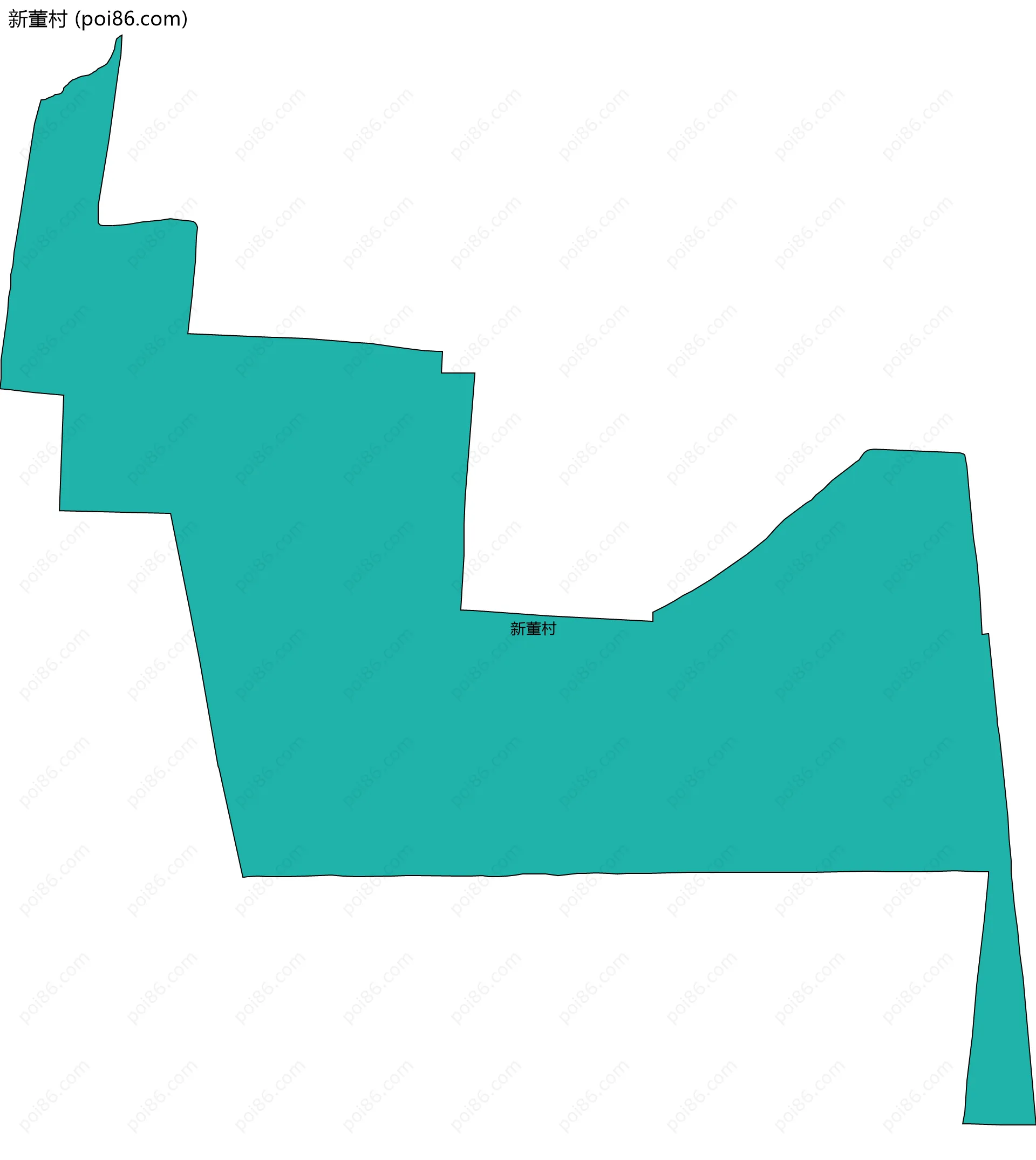 新董村边界地图