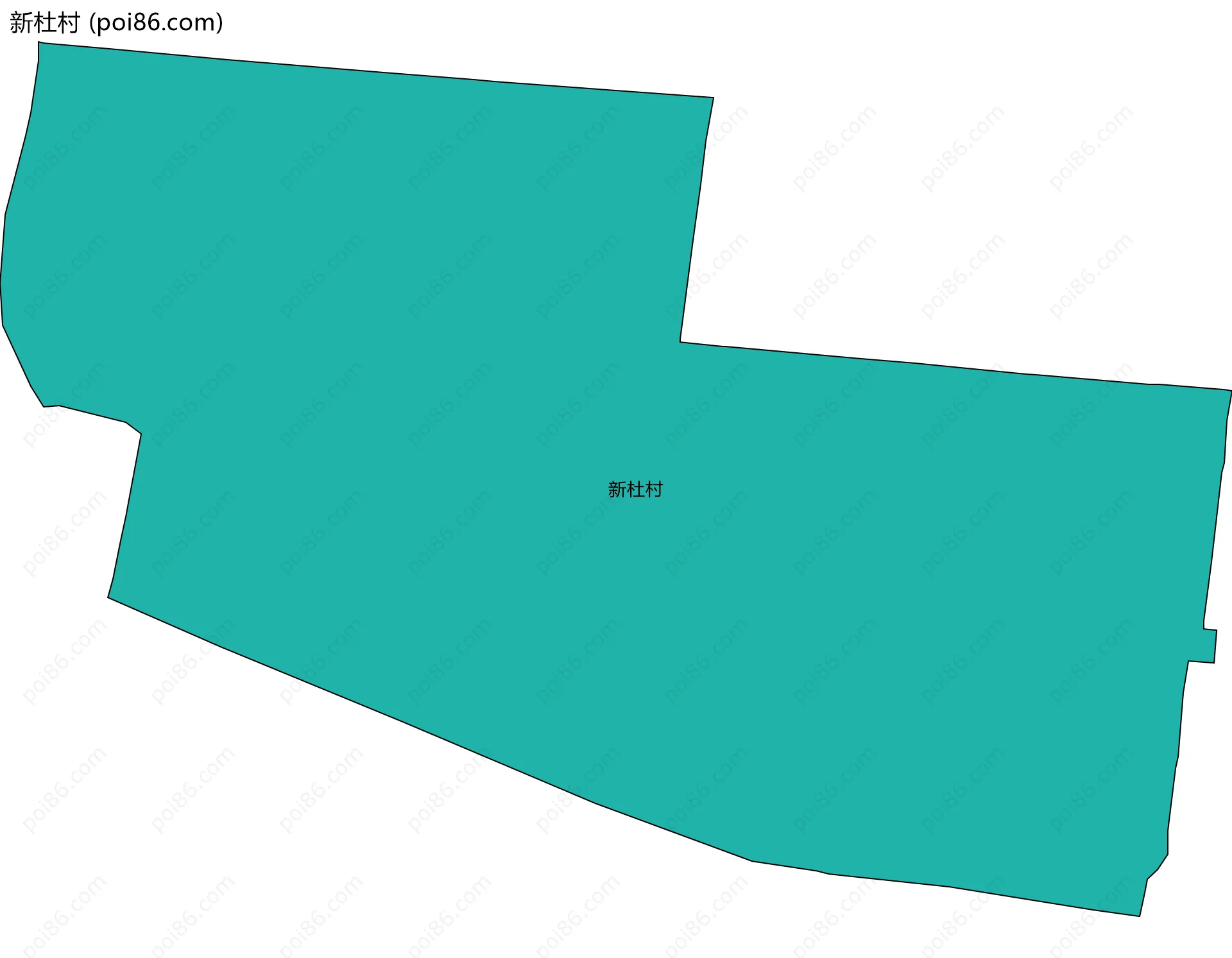 新杜村边界地图