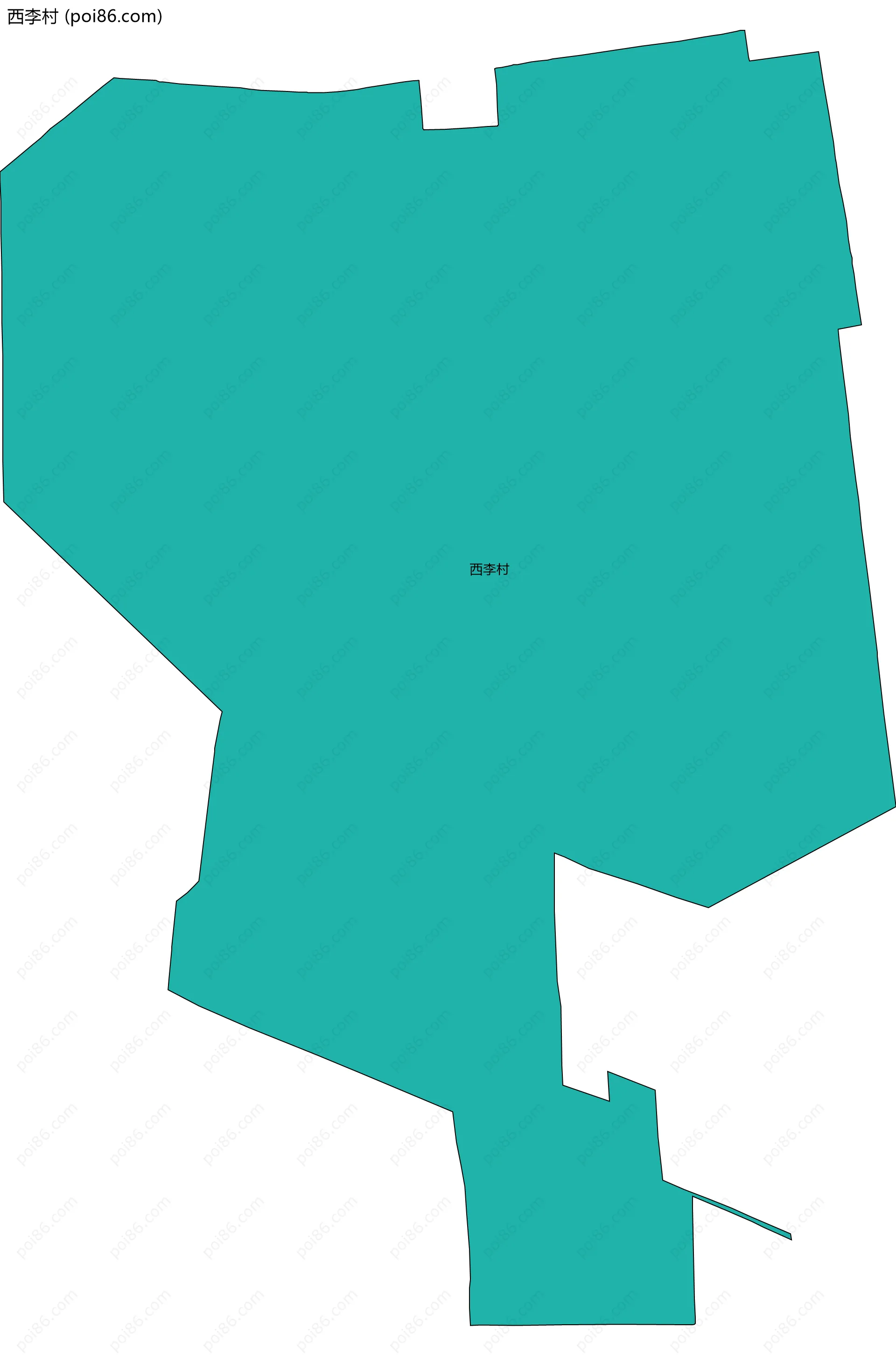 西李村边界地图