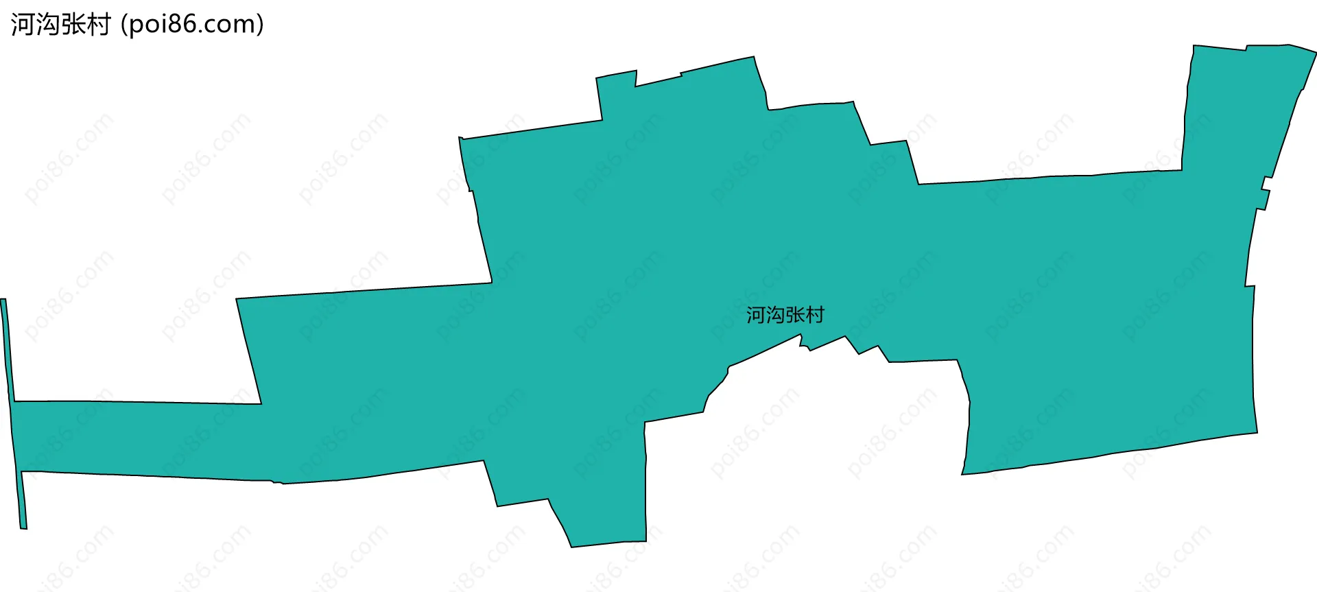 河沟张村边界地图