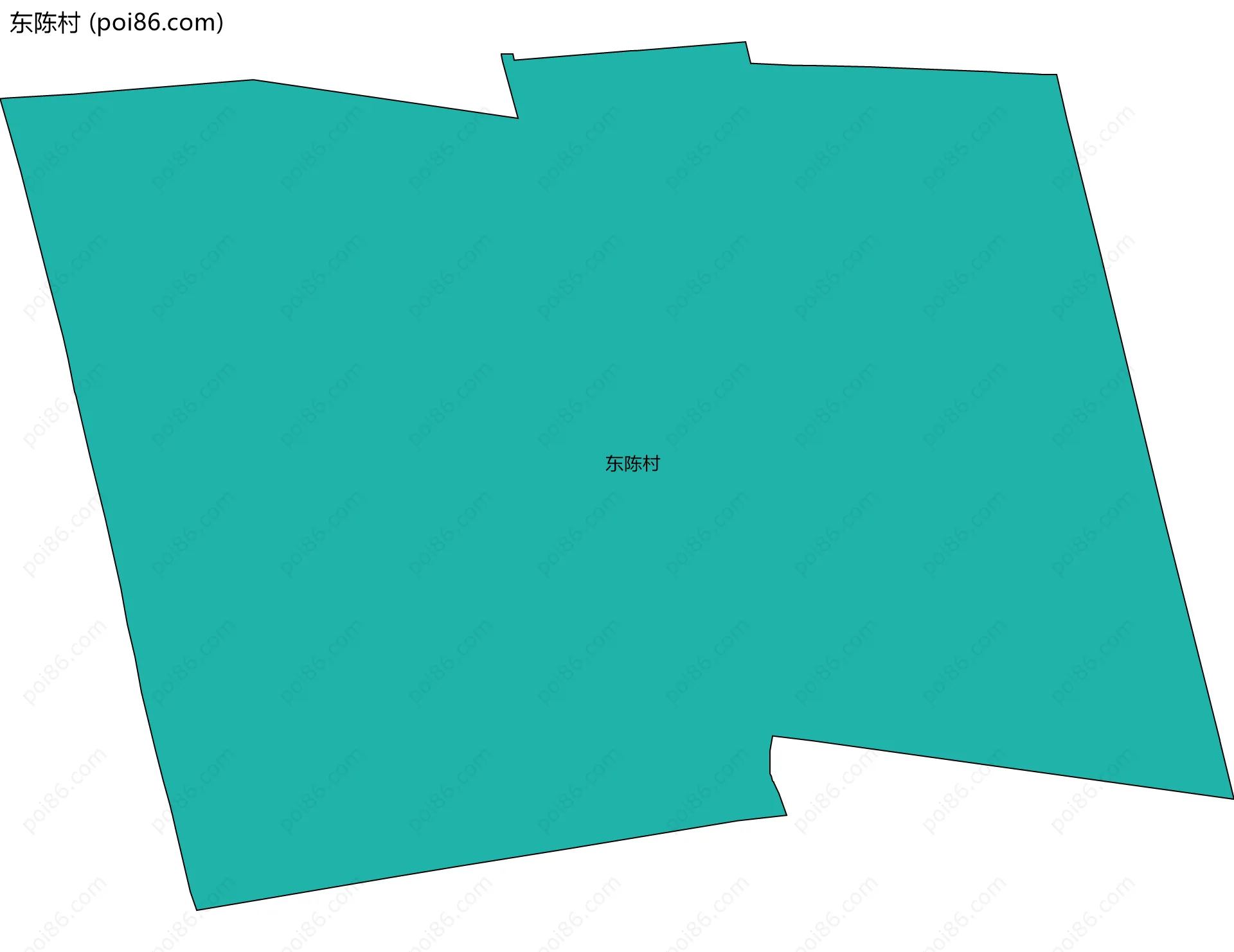 东陈村边界地图