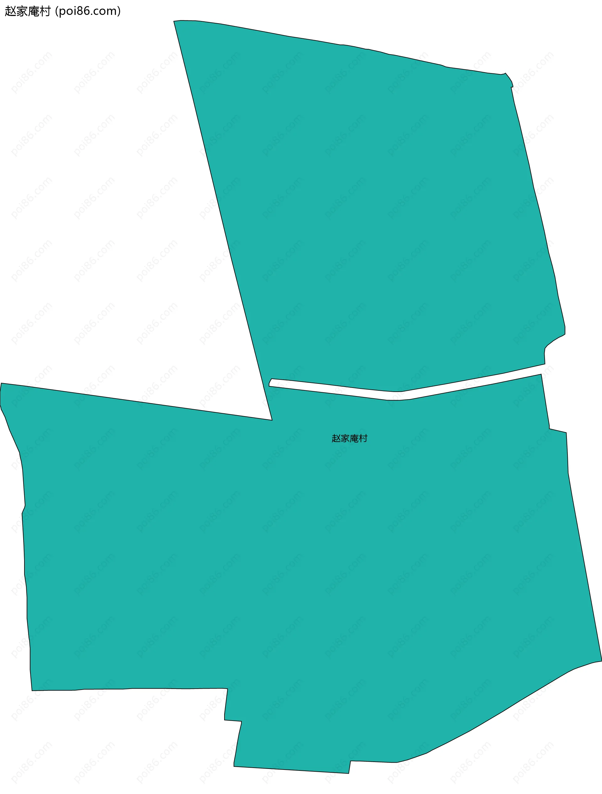 赵家庵村边界地图