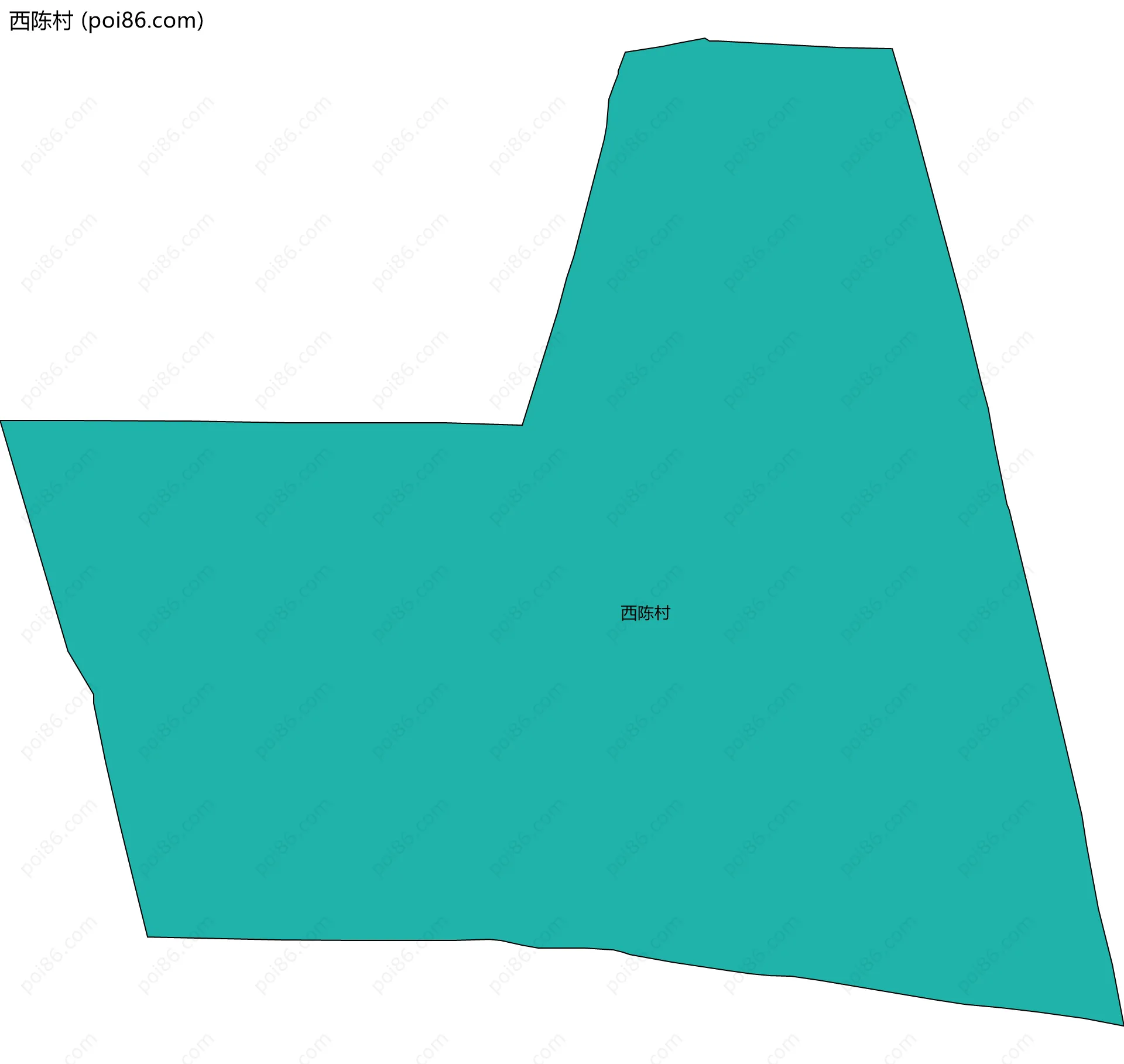 西陈村边界地图