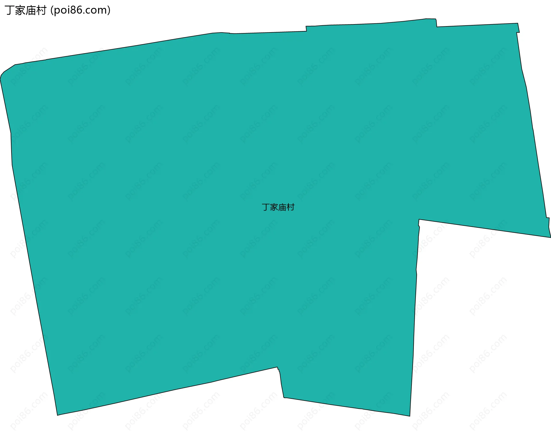 丁家庙村边界地图