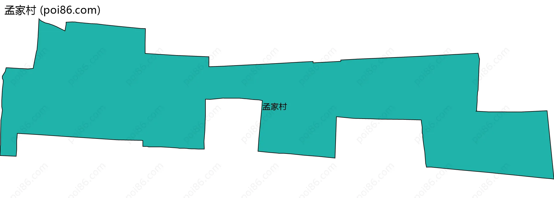 孟家村边界地图