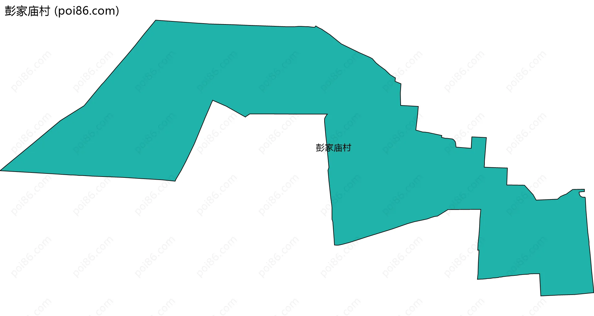 彭家庙村边界地图