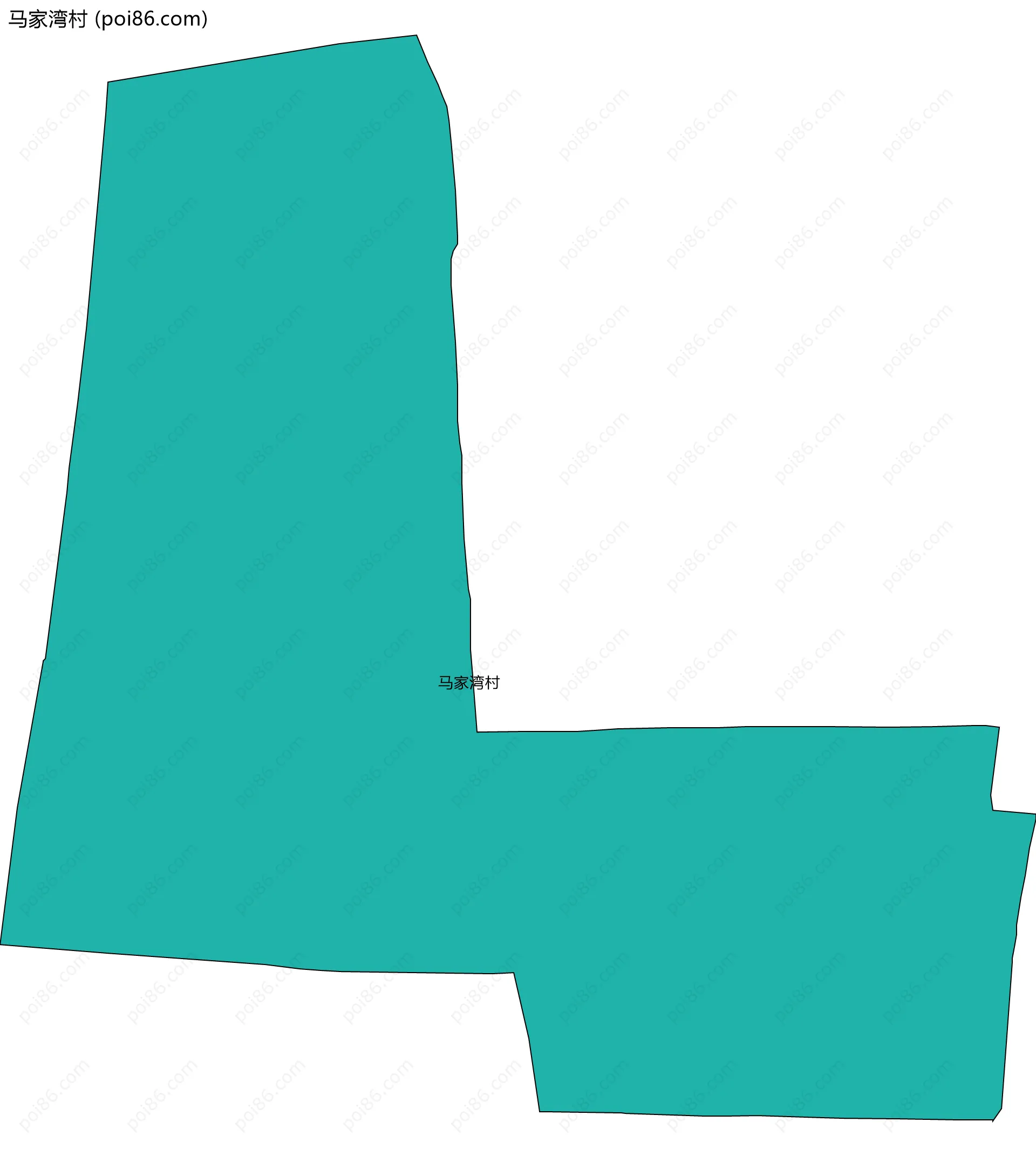 马家湾村边界地图