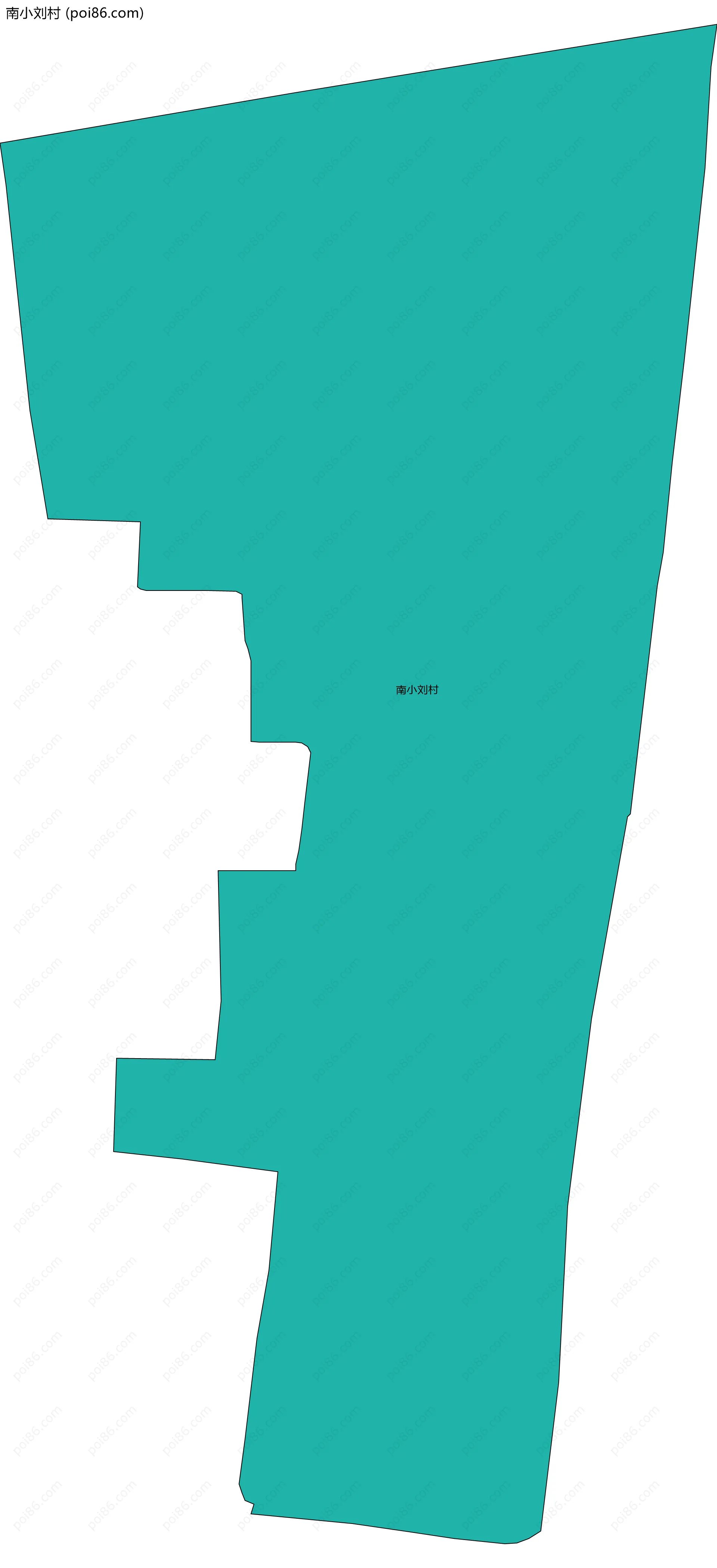 南小刘村边界地图