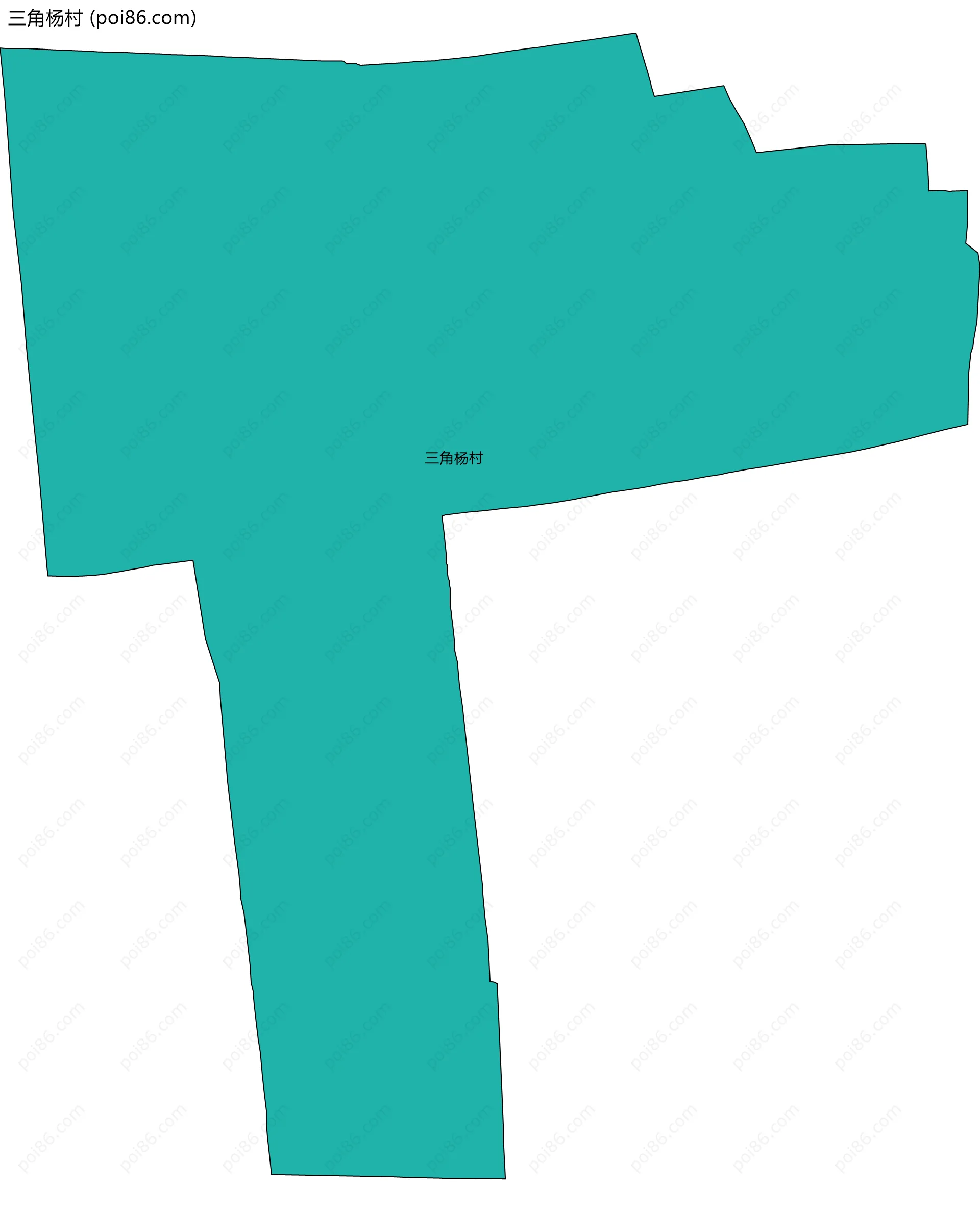 三角杨村边界地图