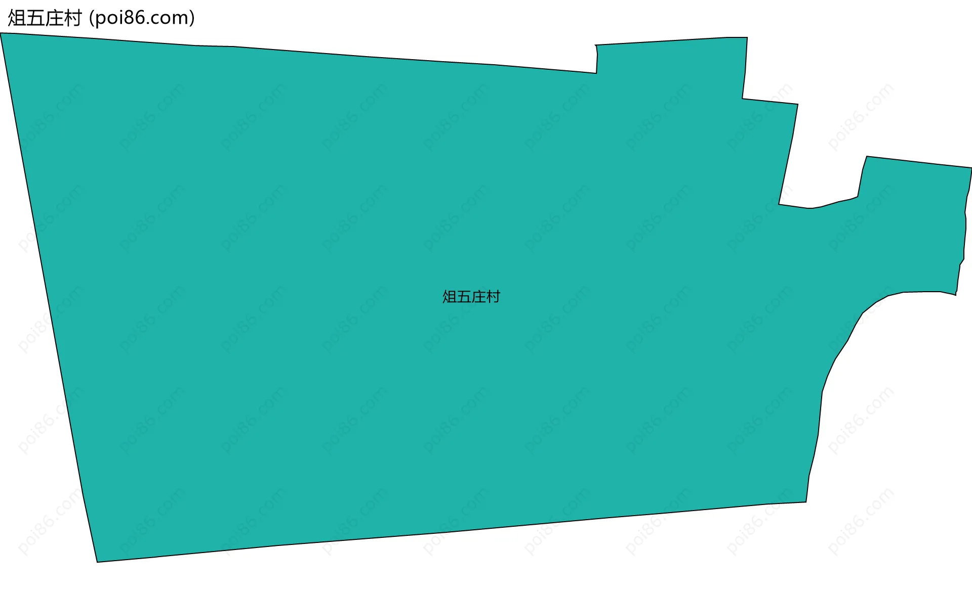俎五庄村边界地图