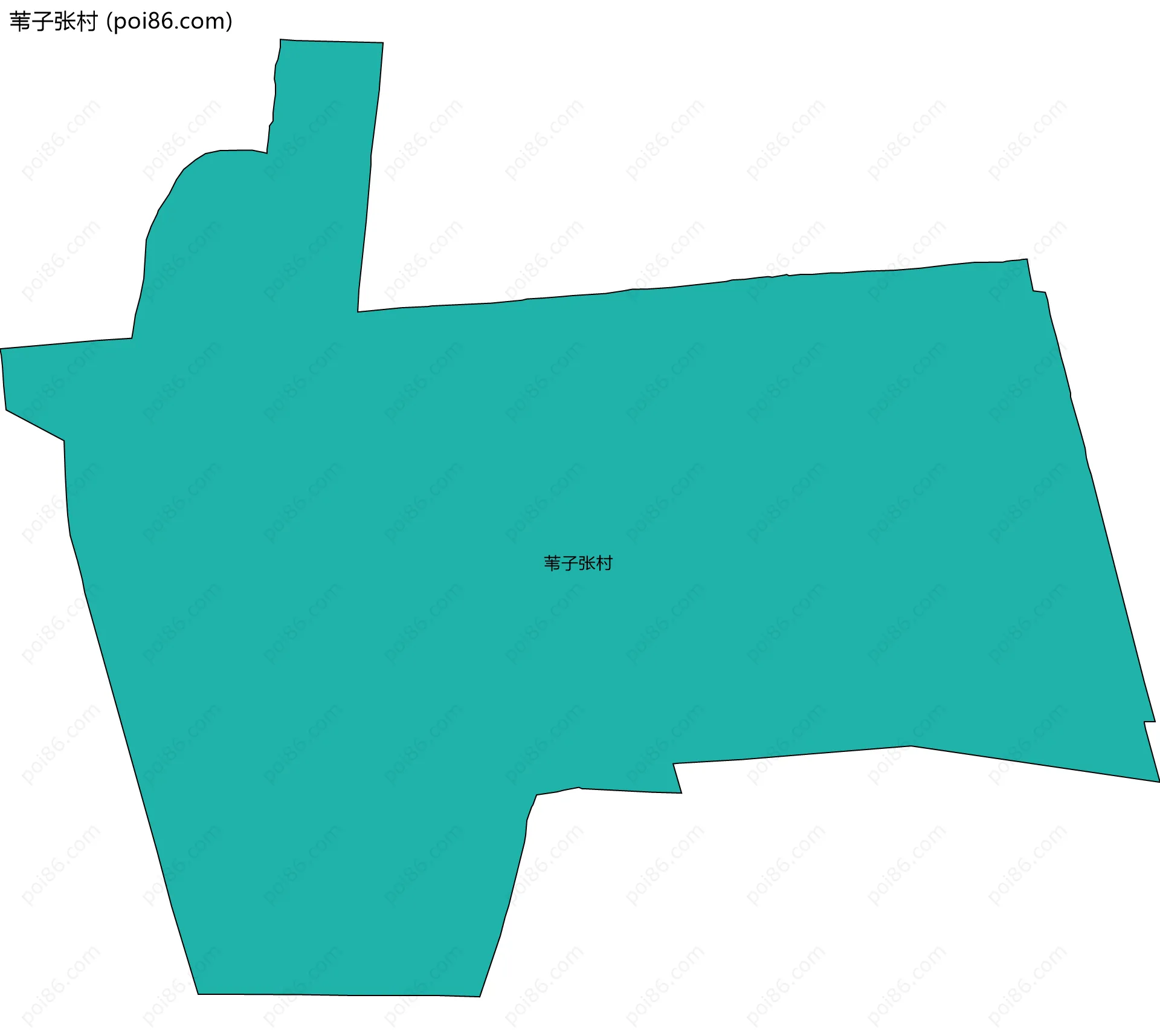 苇子张村边界地图