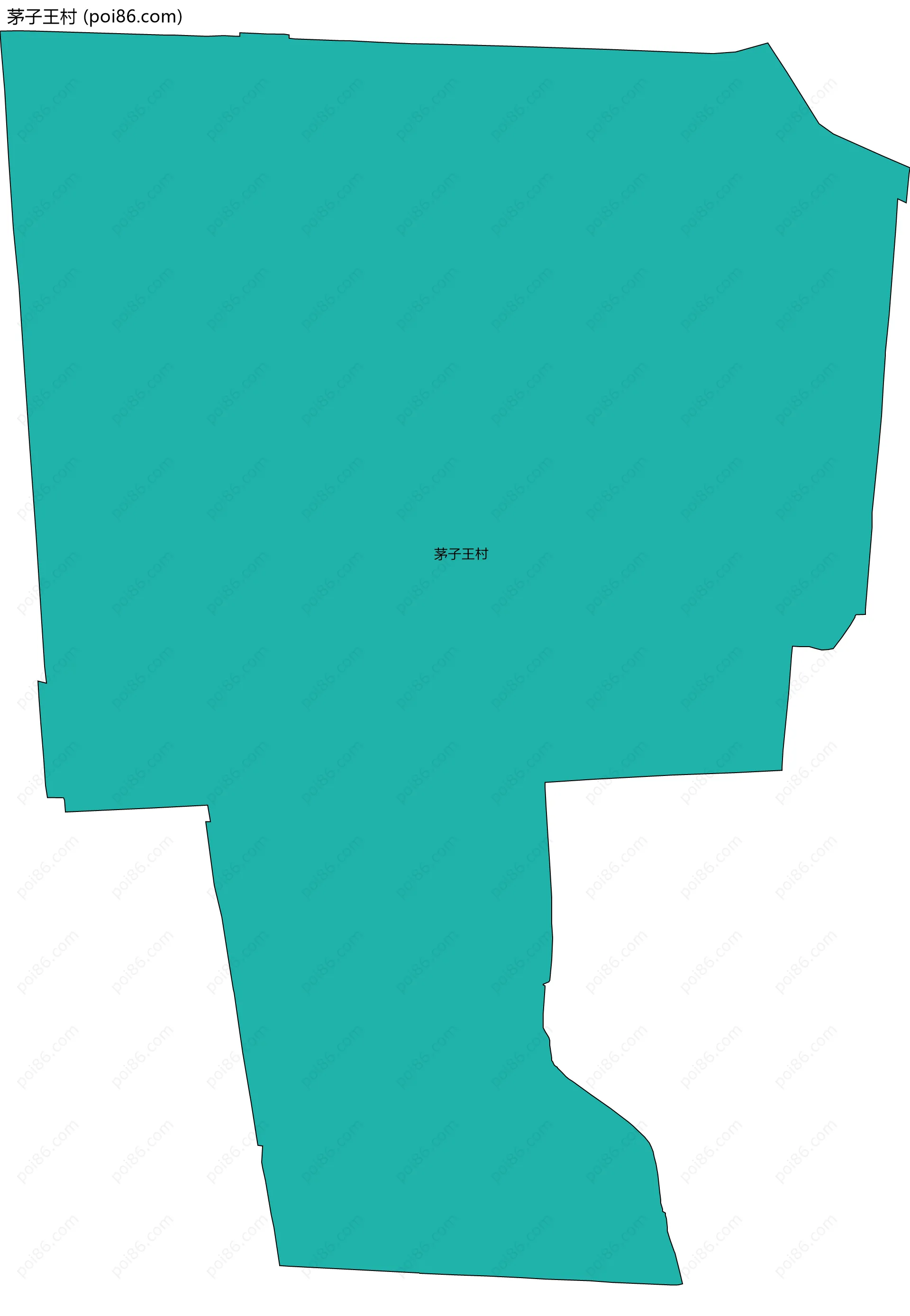 茅子王村边界地图