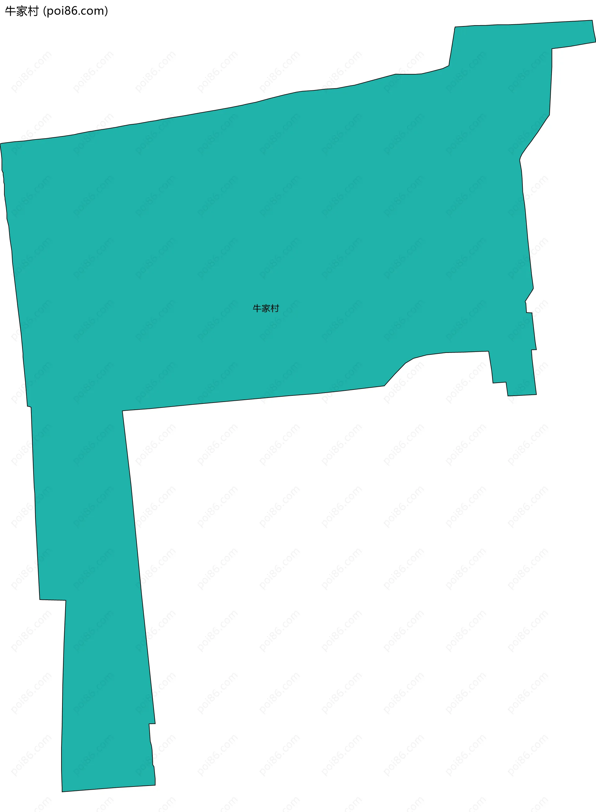 牛家村边界地图