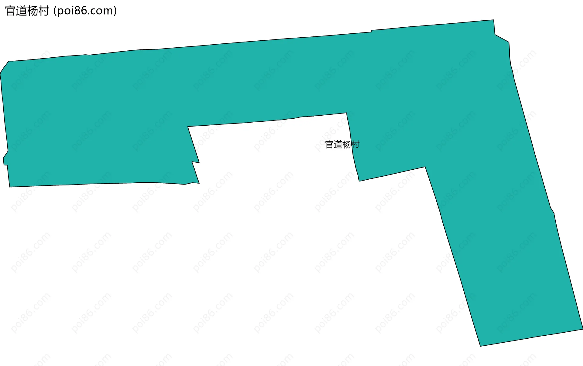 官道杨村边界地图