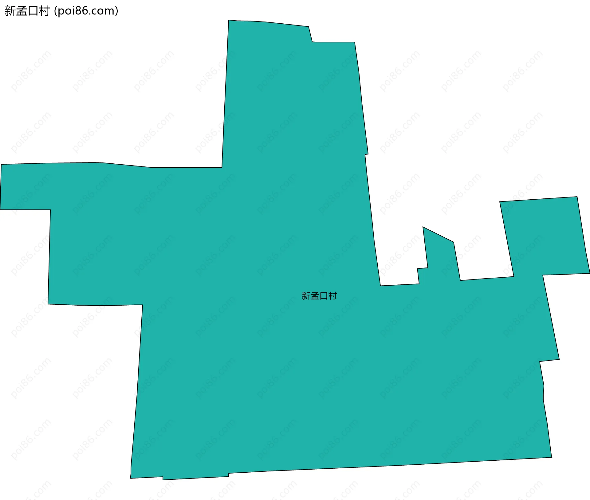 新孟口村边界地图