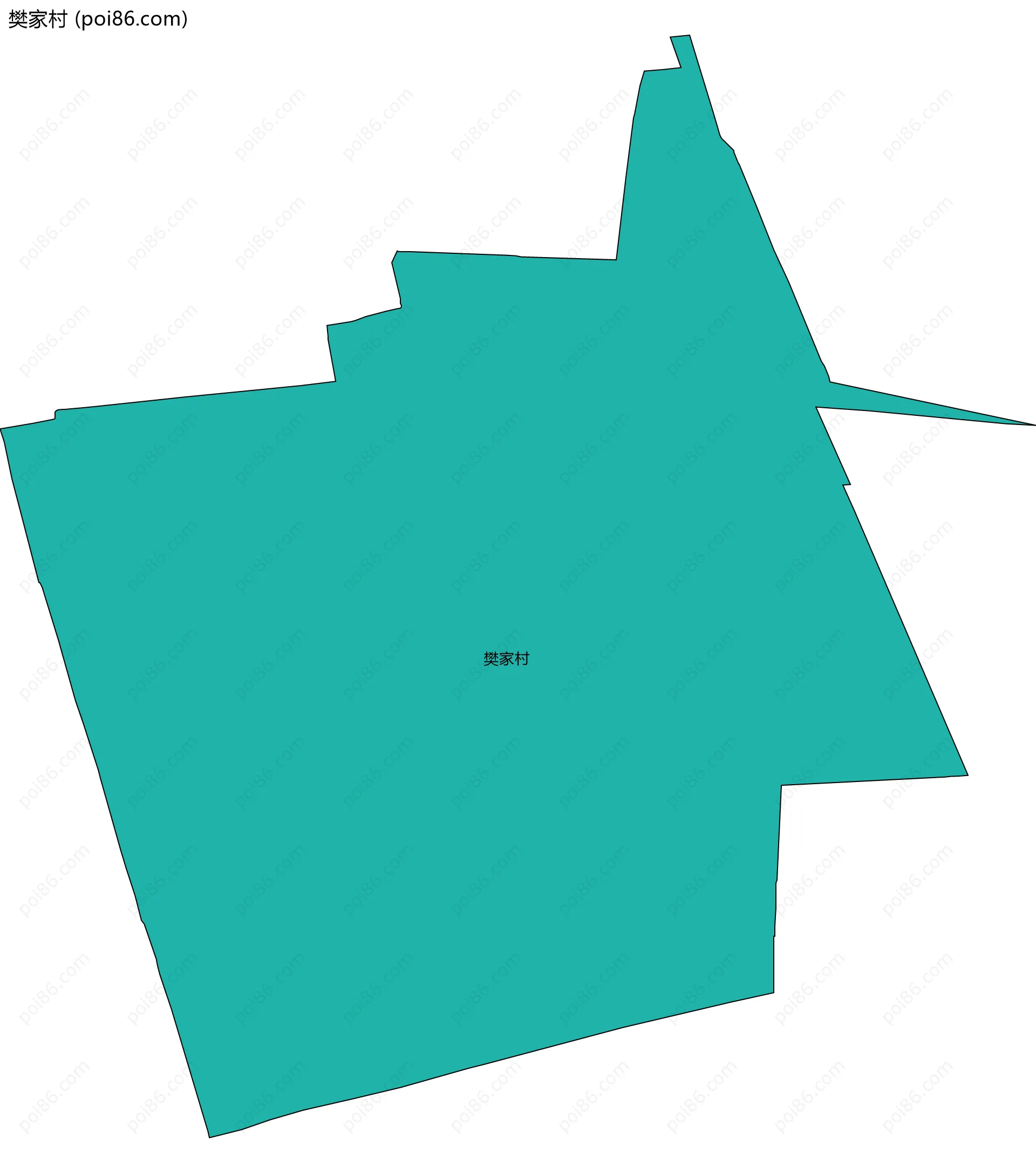 樊家村边界地图