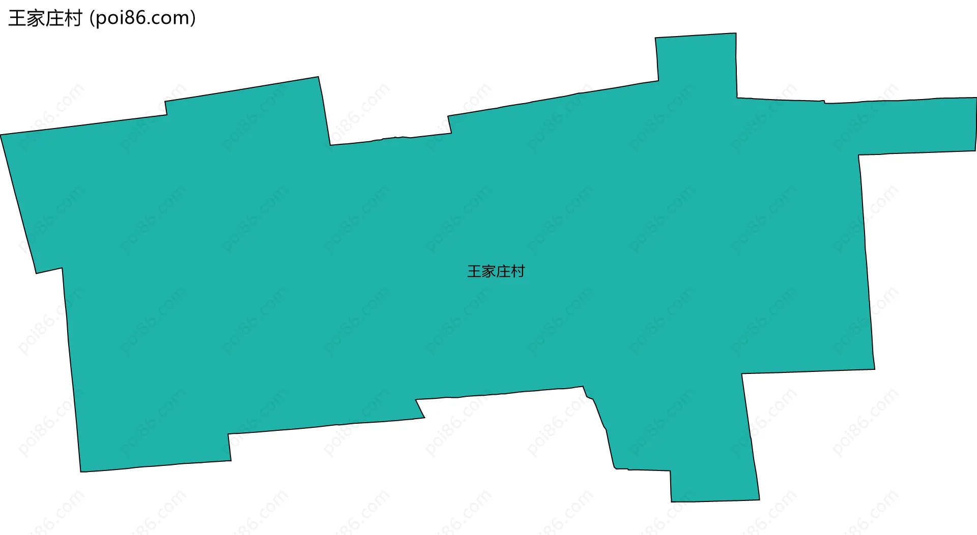 王家庄村边界地图