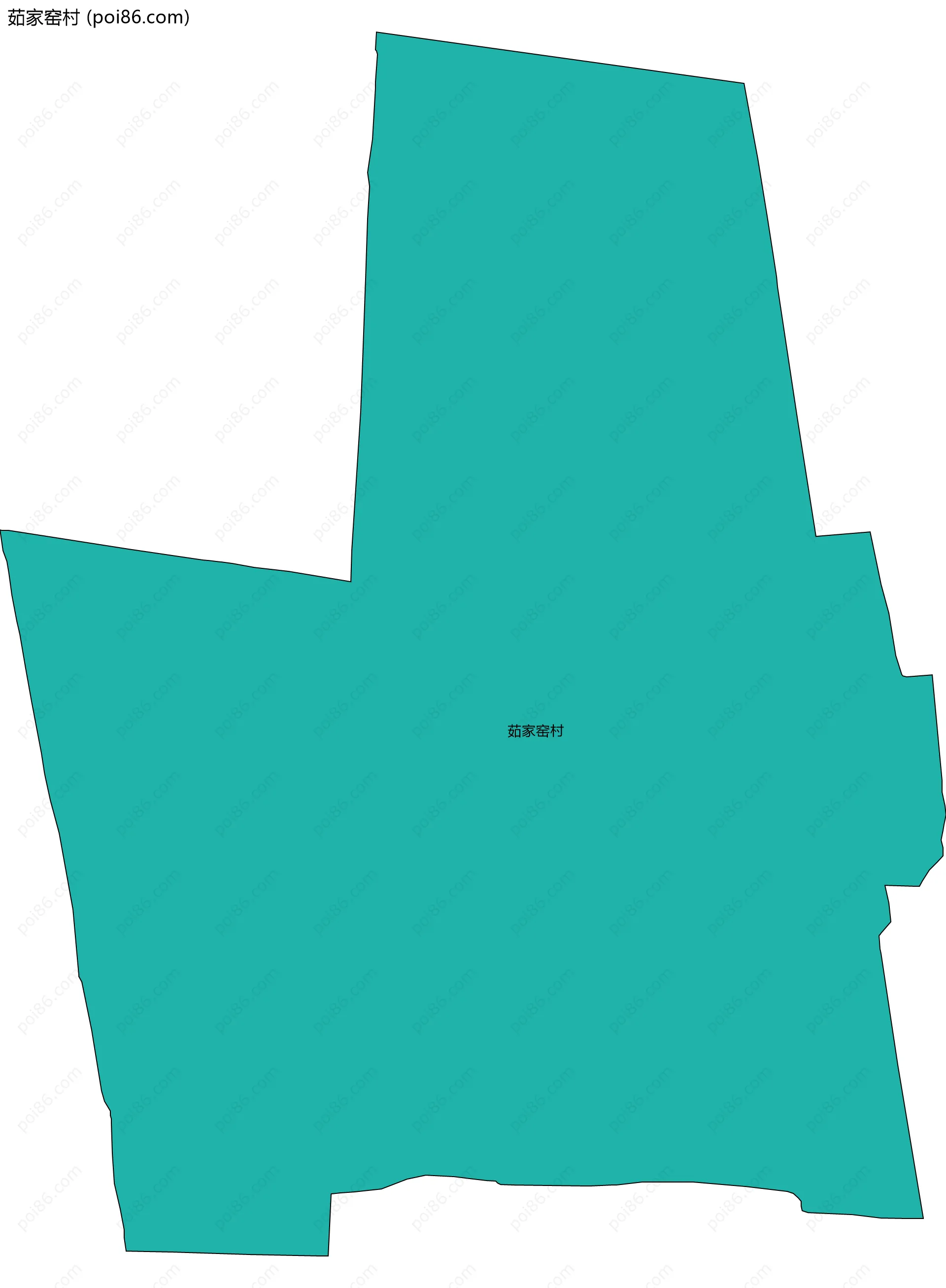 茹家窑村边界地图