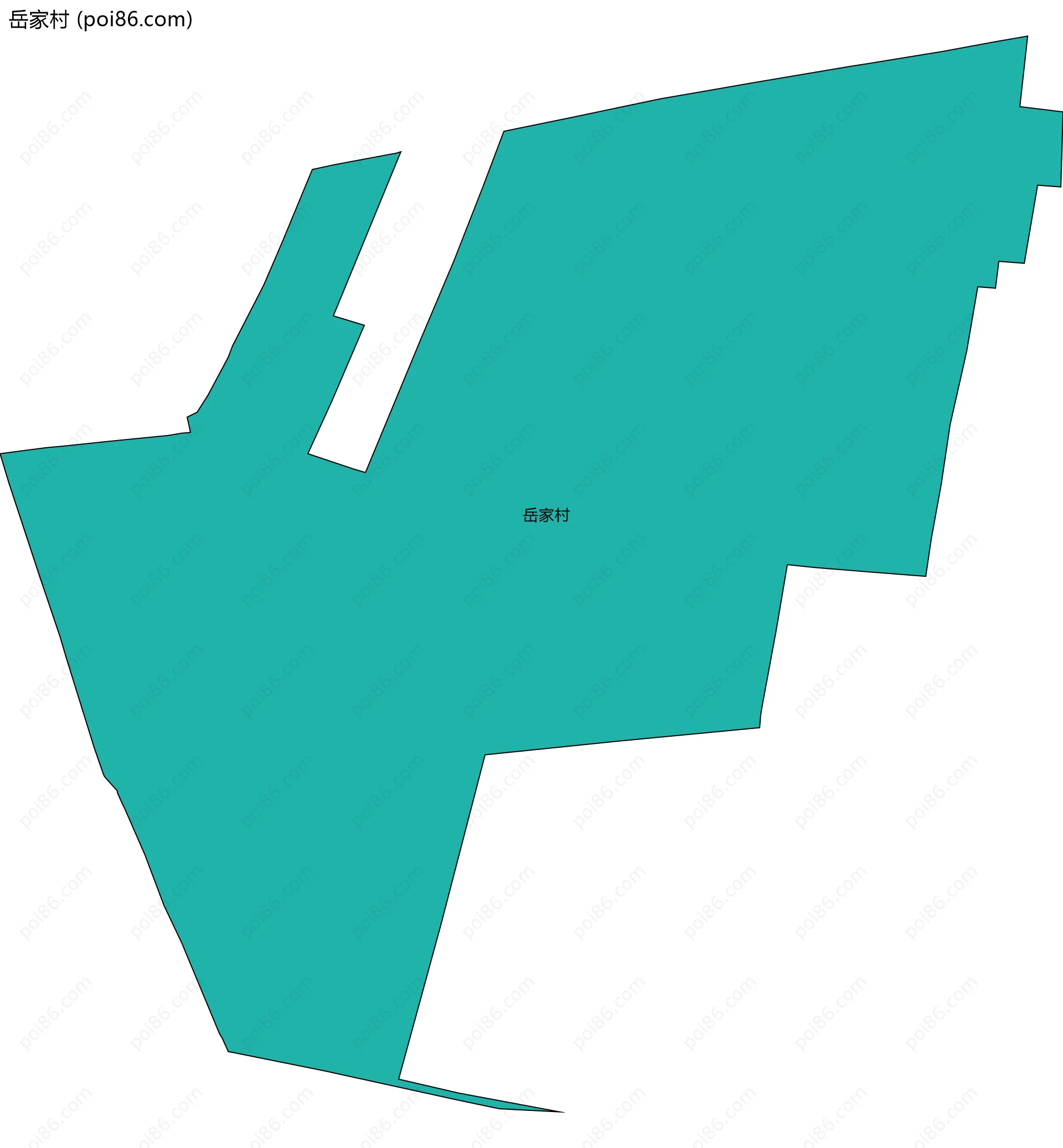 岳家村边界地图