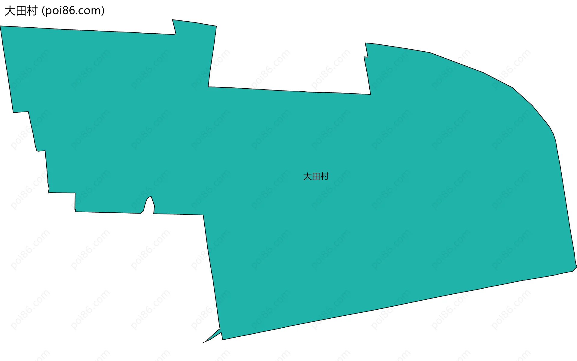 大田村边界地图