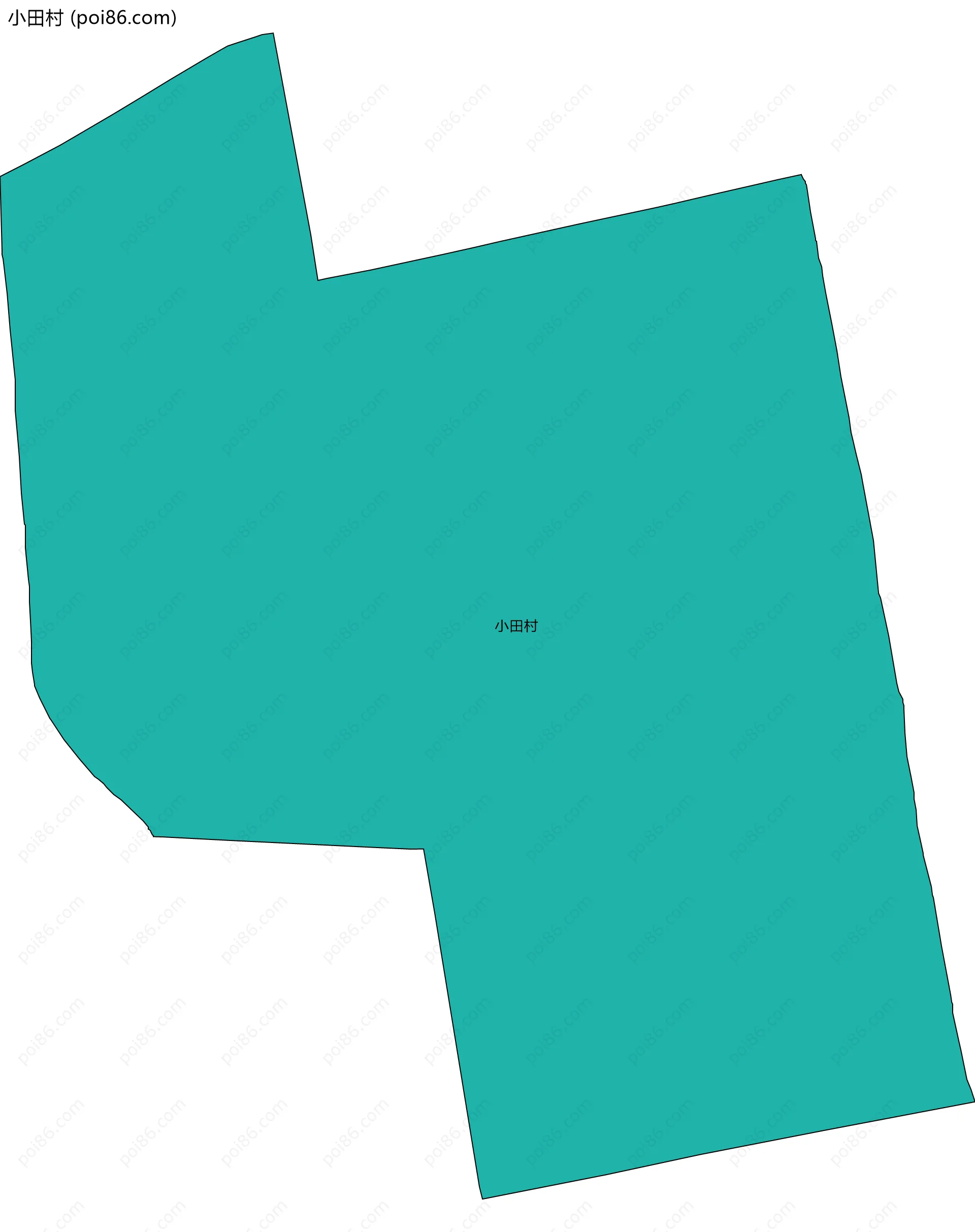 小田村边界地图