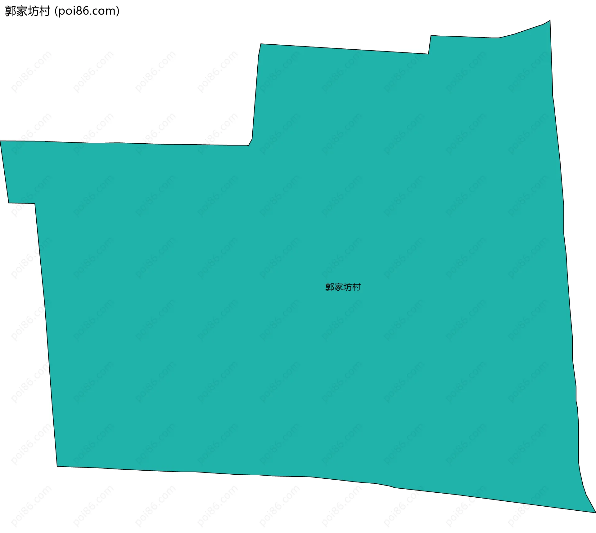 郭家坊村边界地图