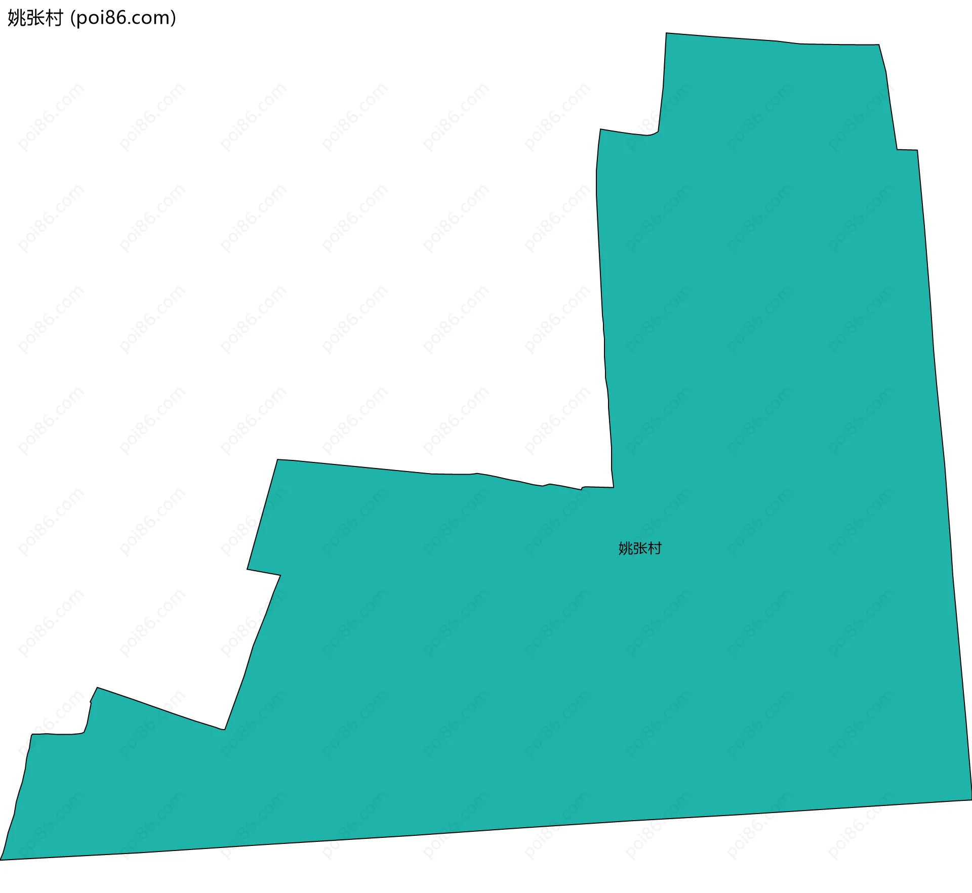 姚张村边界地图
