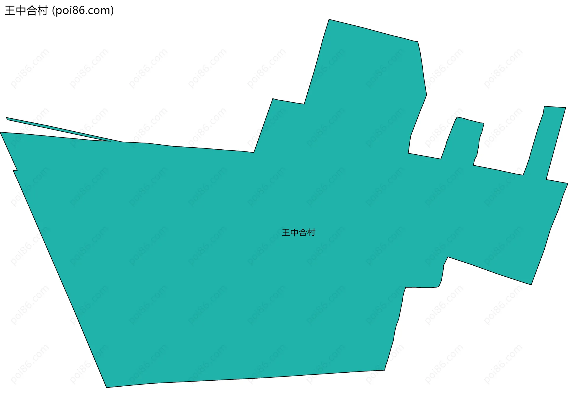 王中合村边界地图