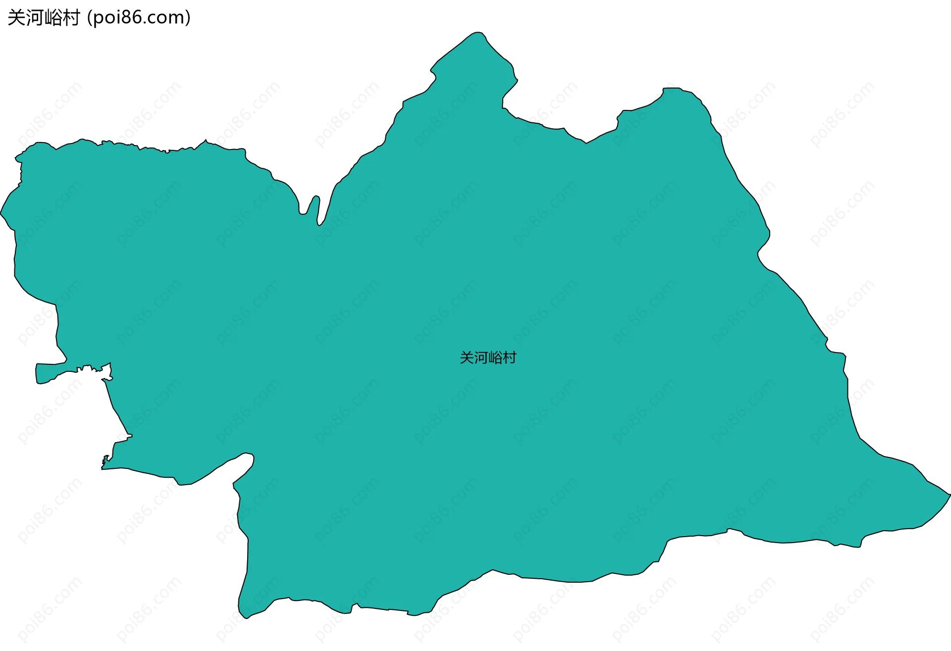 关河峪村边界地图