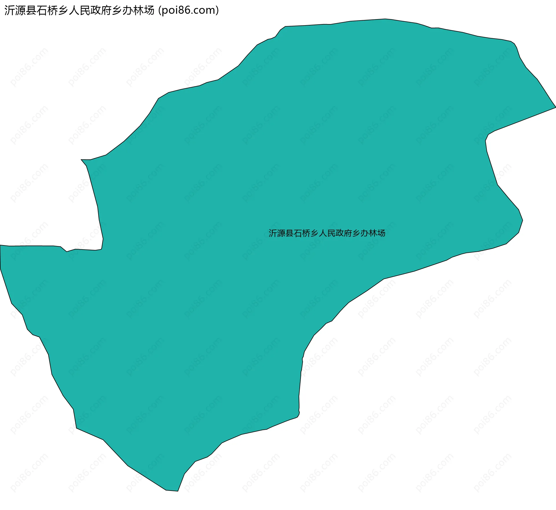 沂源县石桥乡人民政府乡办林场边界地图