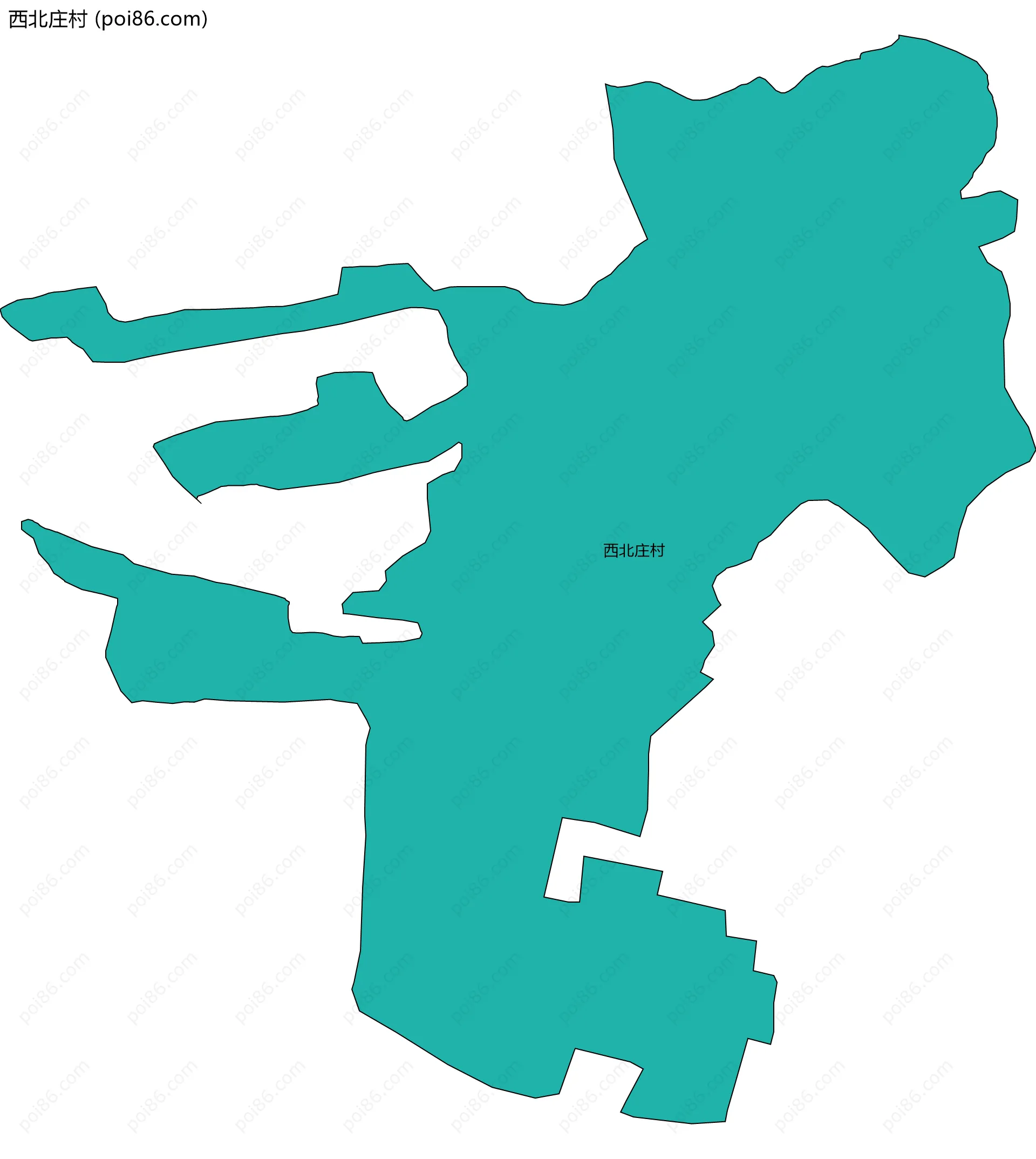 西北庄村边界地图