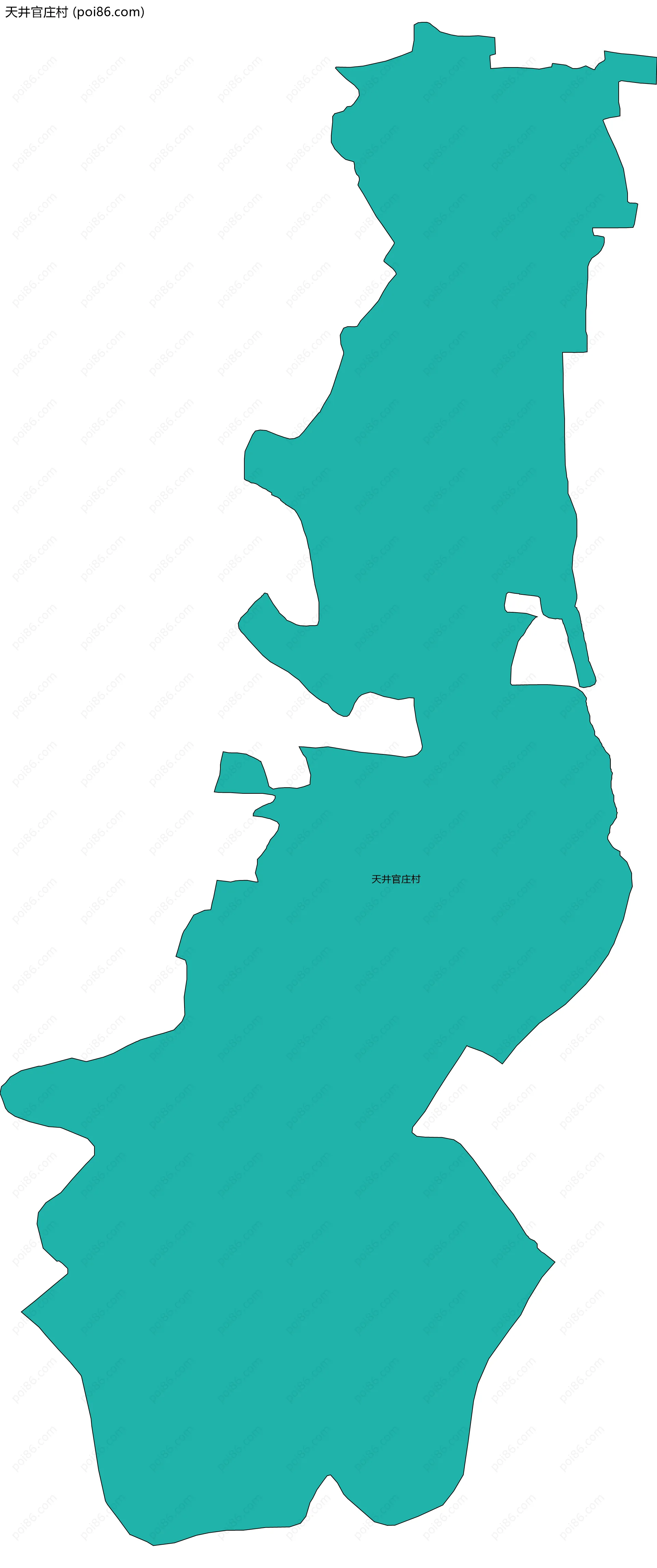 天井官庄村边界地图