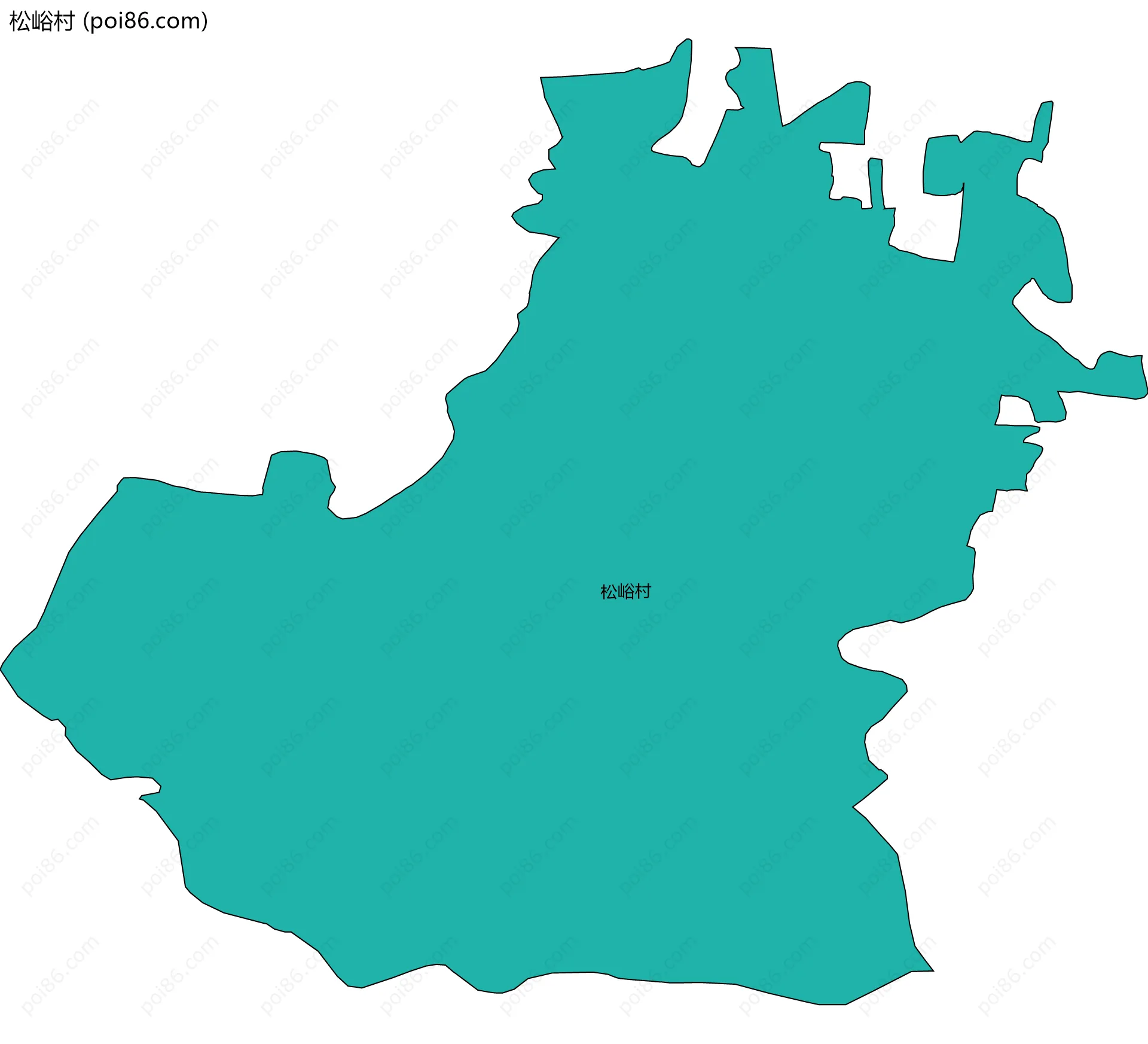 松峪村边界地图