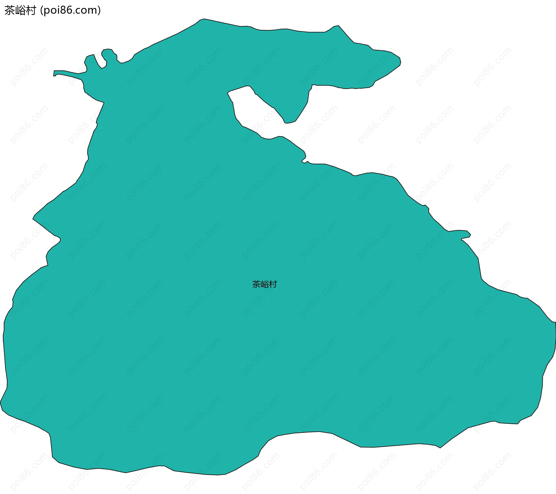 茶峪村边界地图