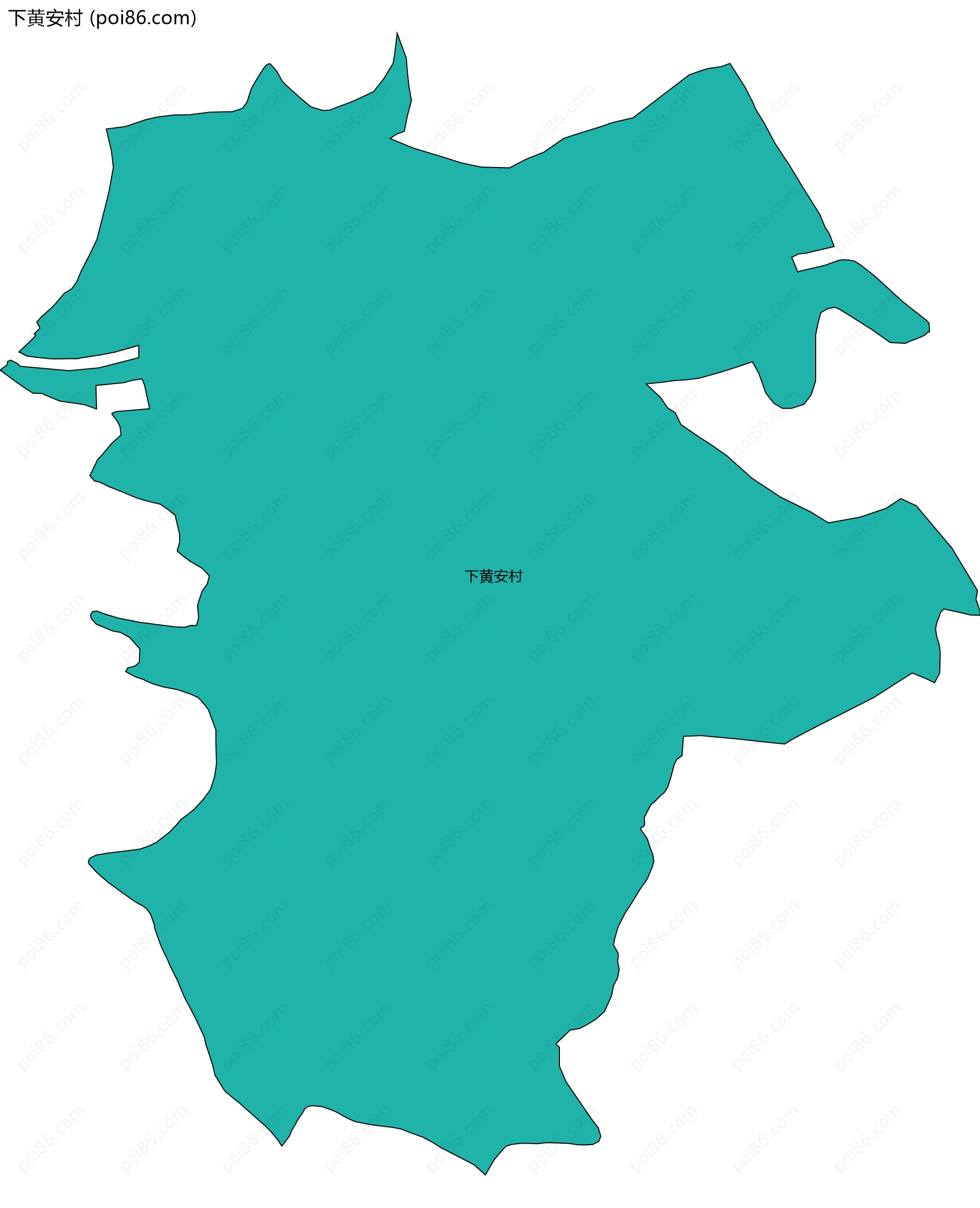 下黄安村边界地图