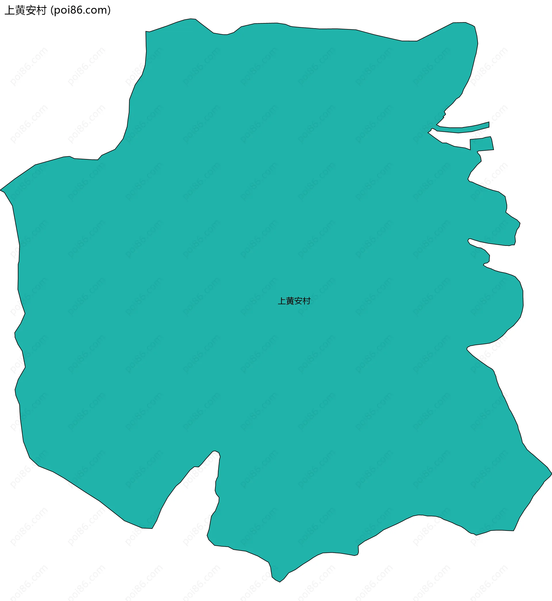 上黄安村边界地图