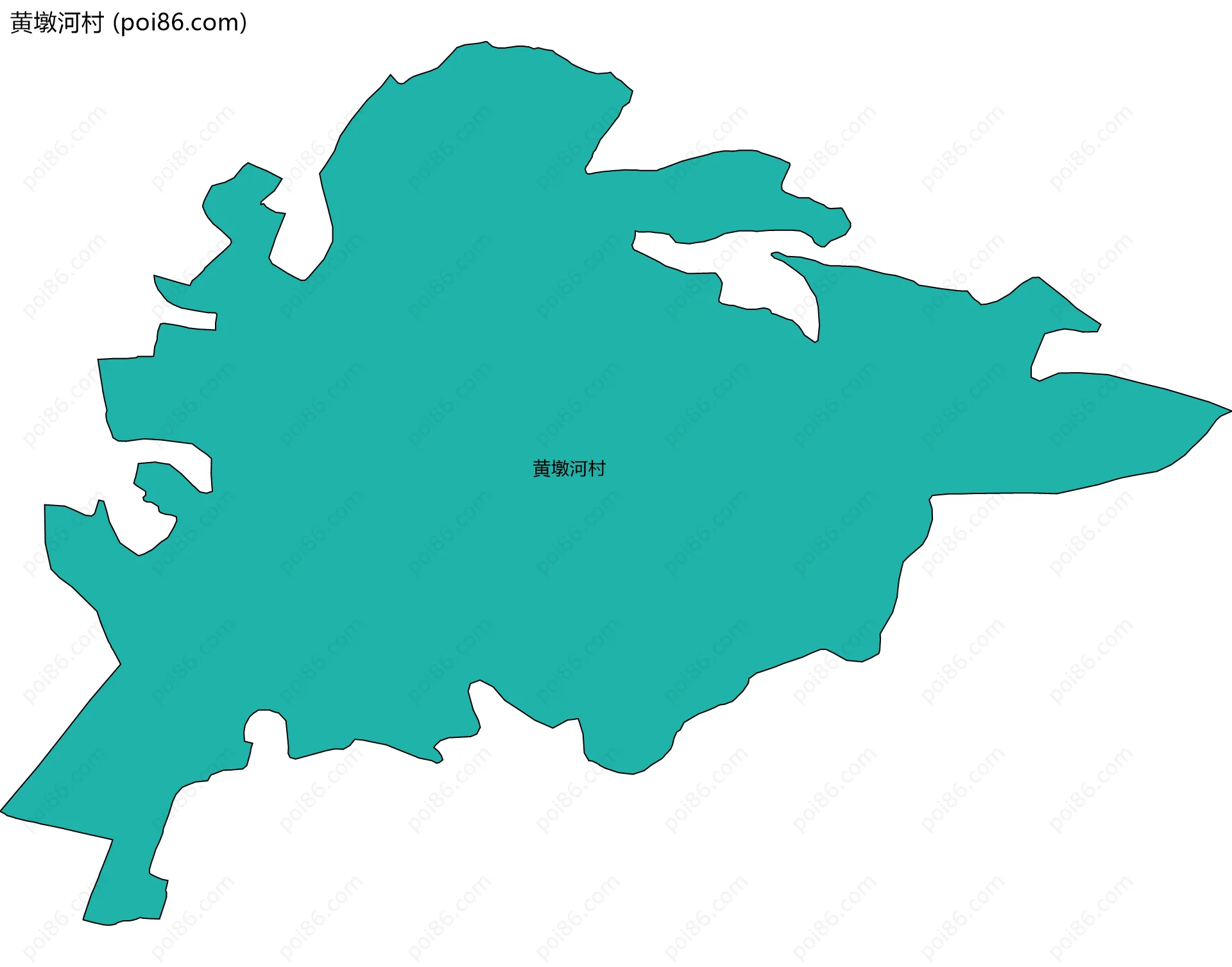 黄墩河村边界地图