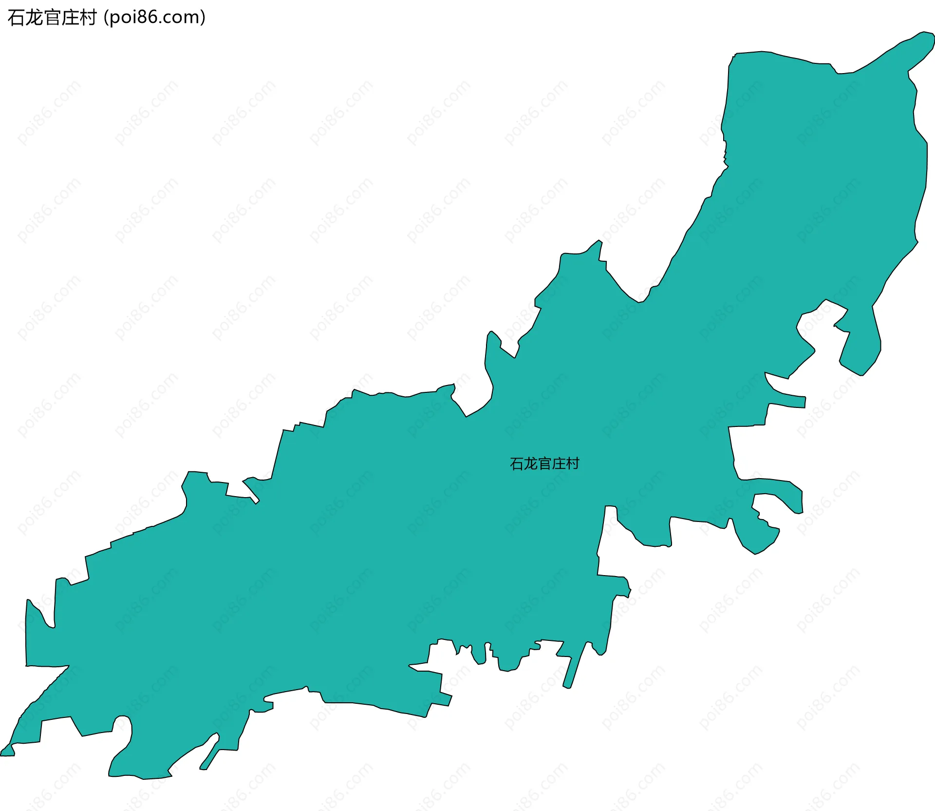 石龙官庄村边界地图
