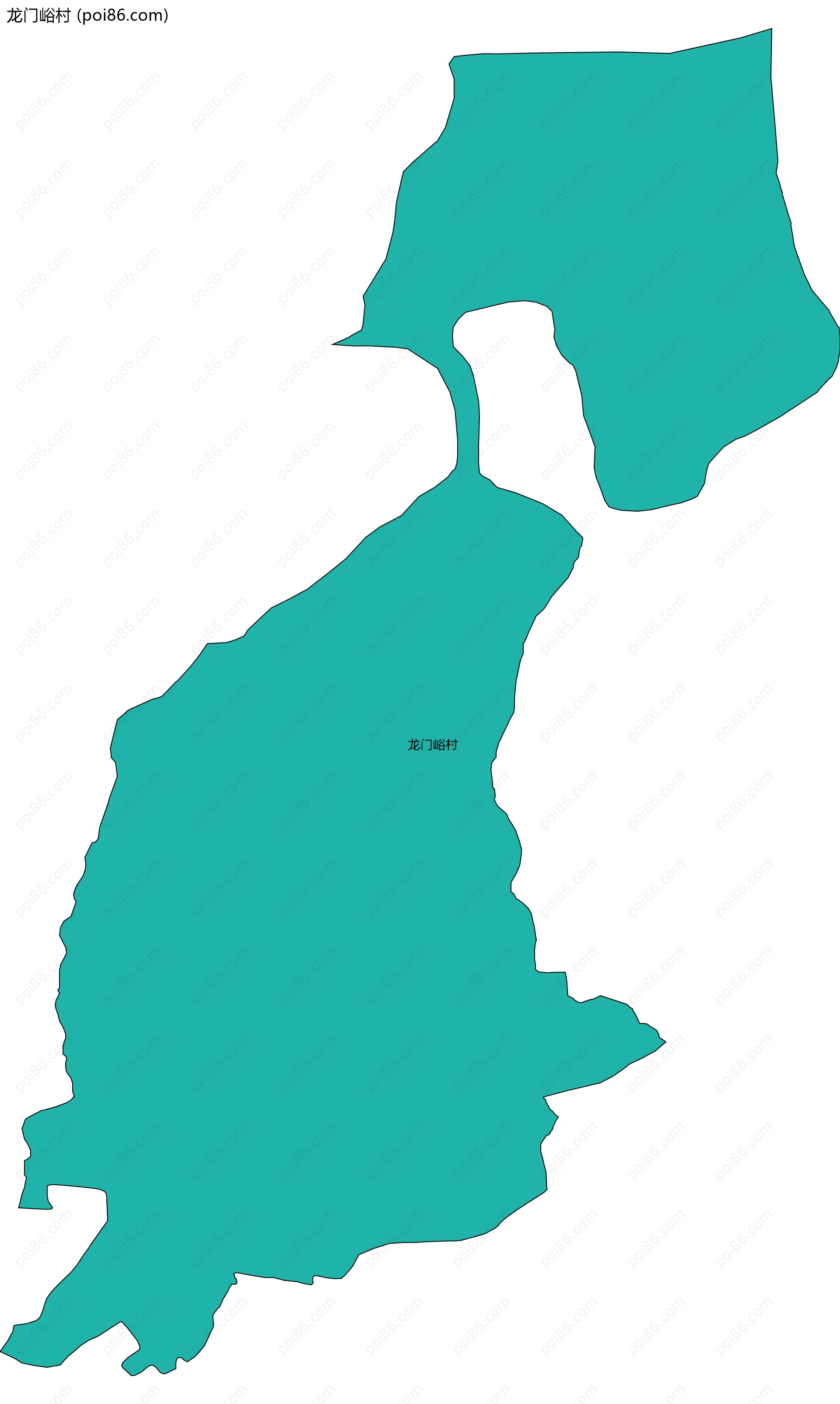 龙门峪村边界地图