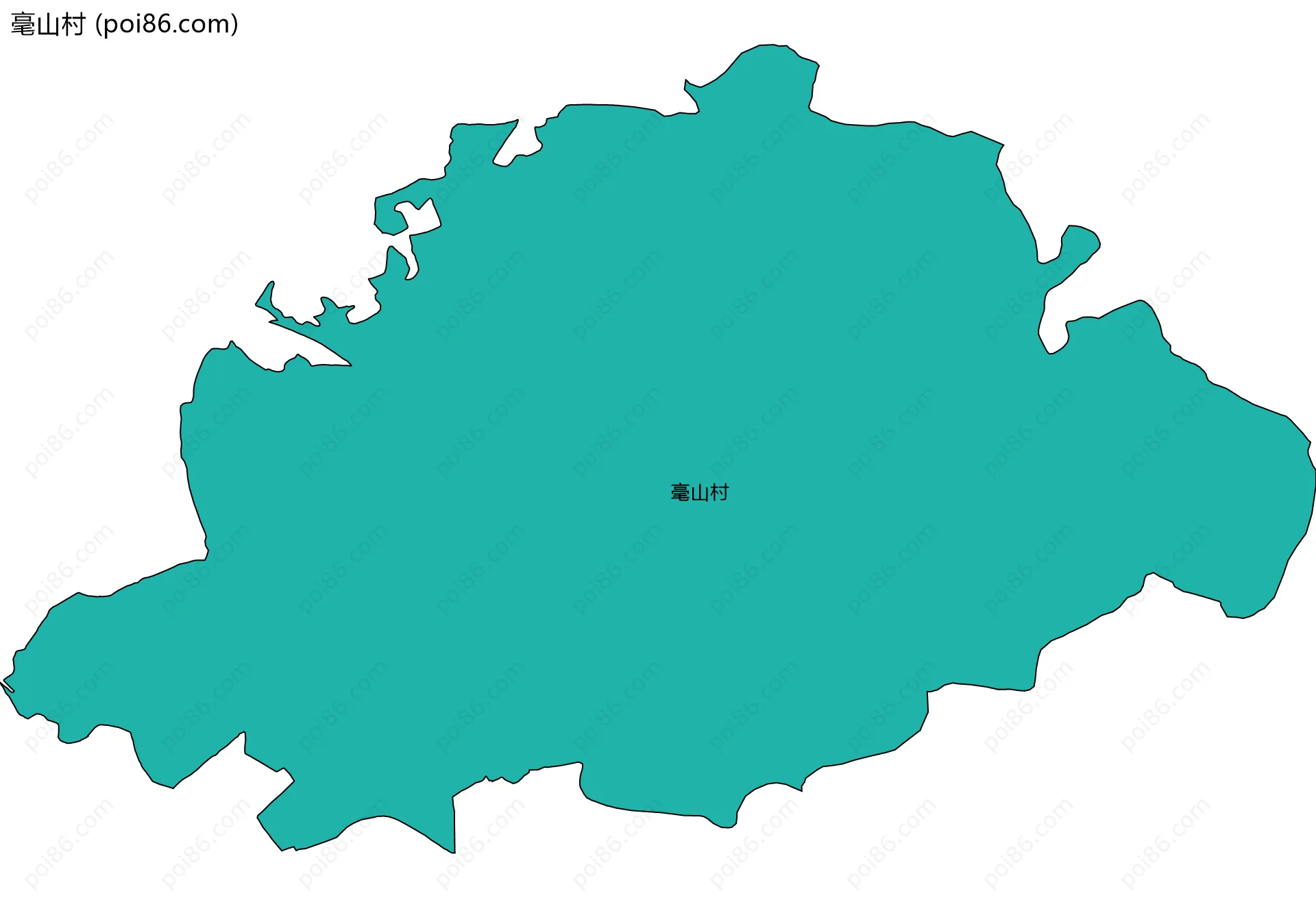 毫山村边界地图