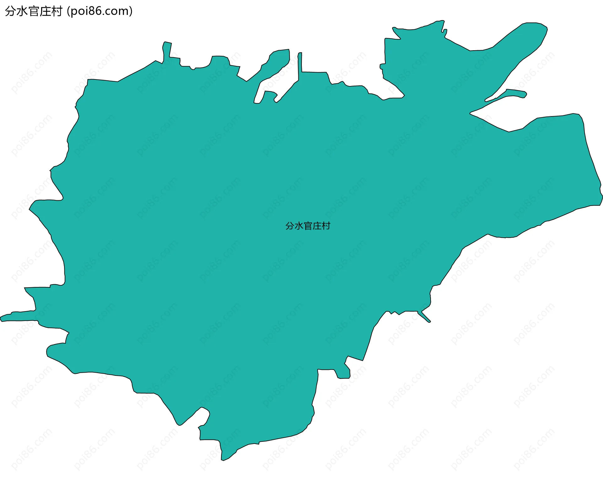分水官庄村边界地图