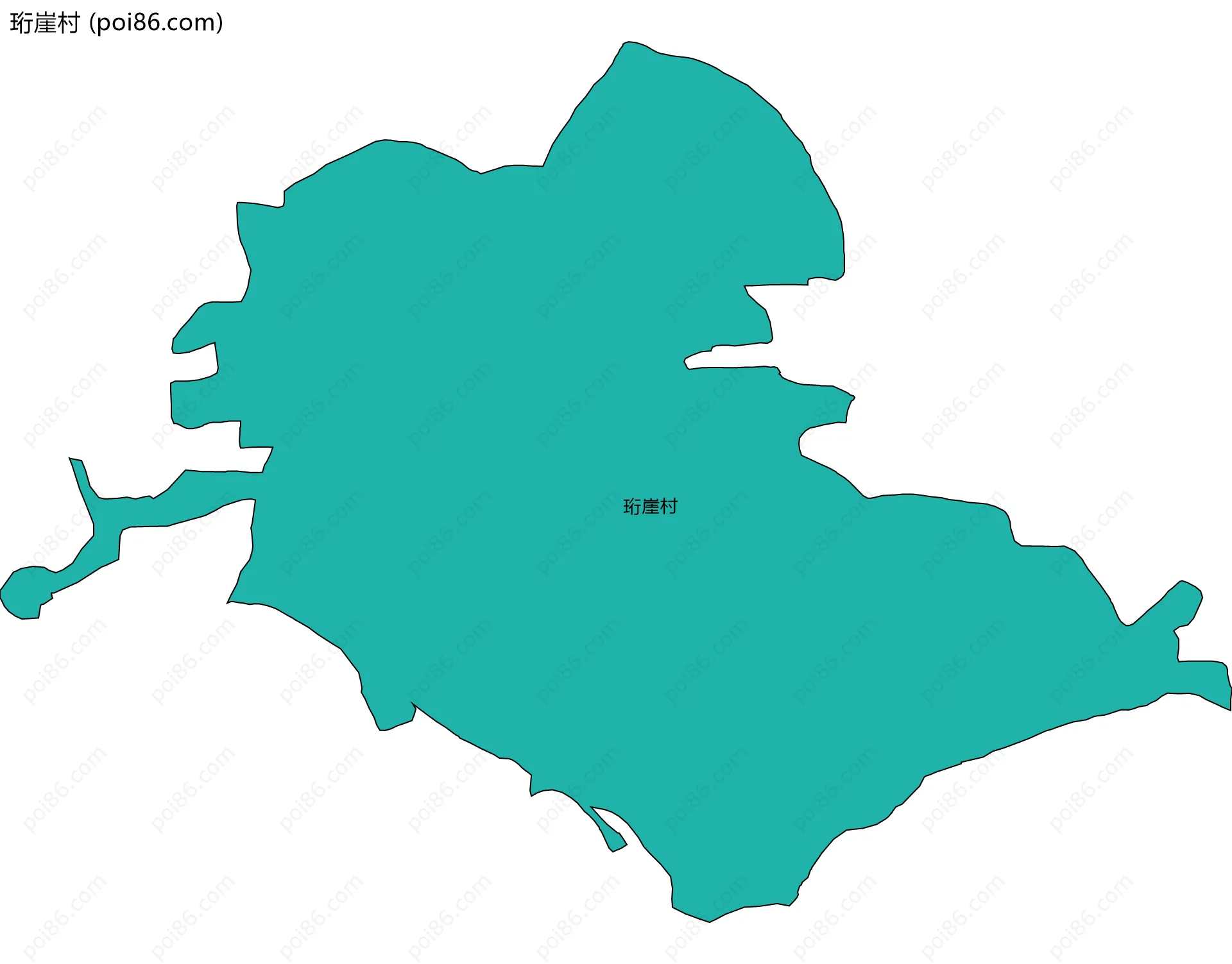 珩崖村边界地图