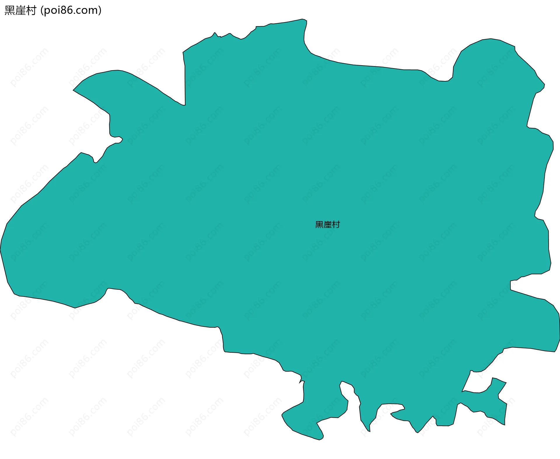 黑崖村边界地图