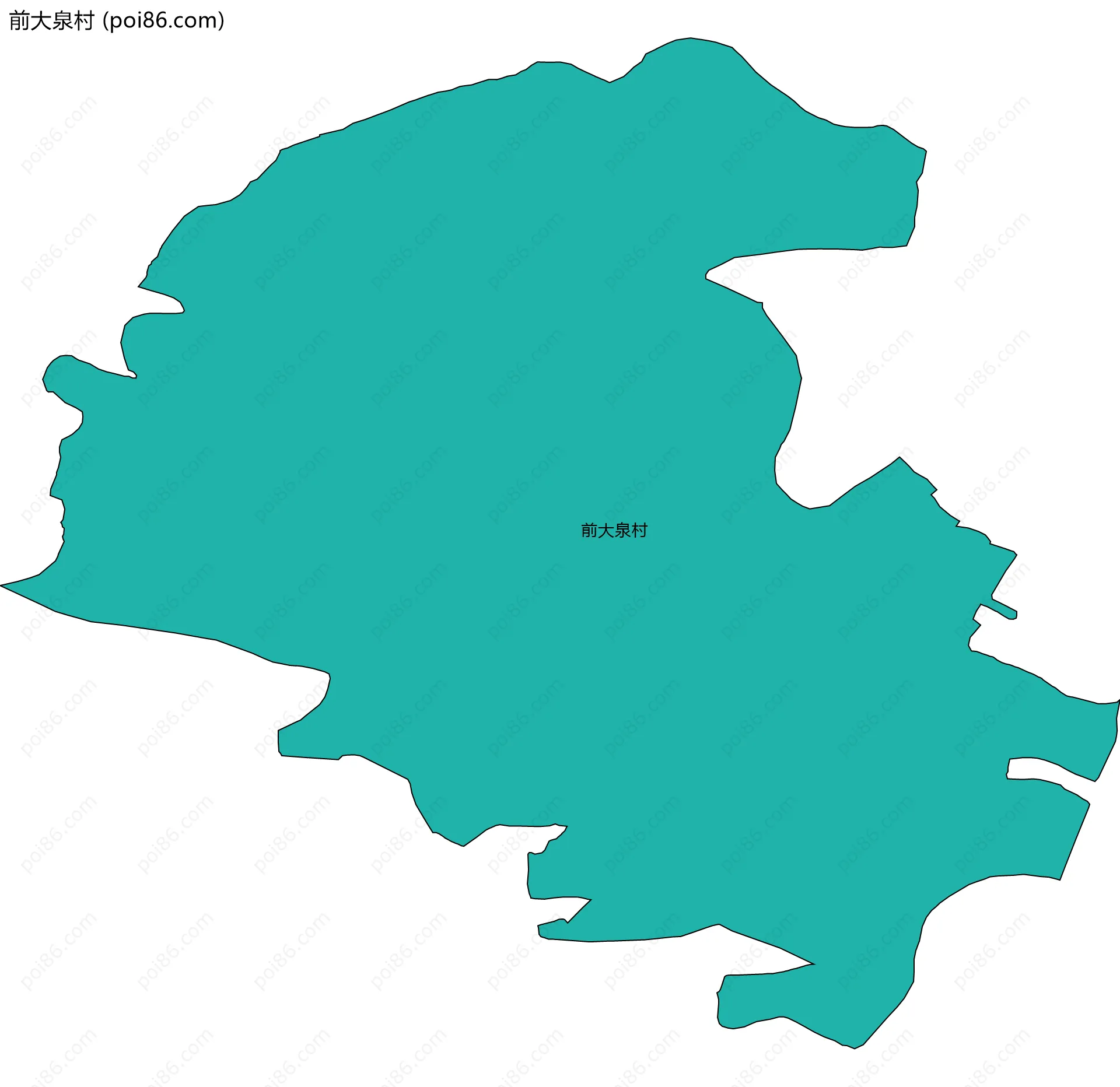 前大泉村边界地图