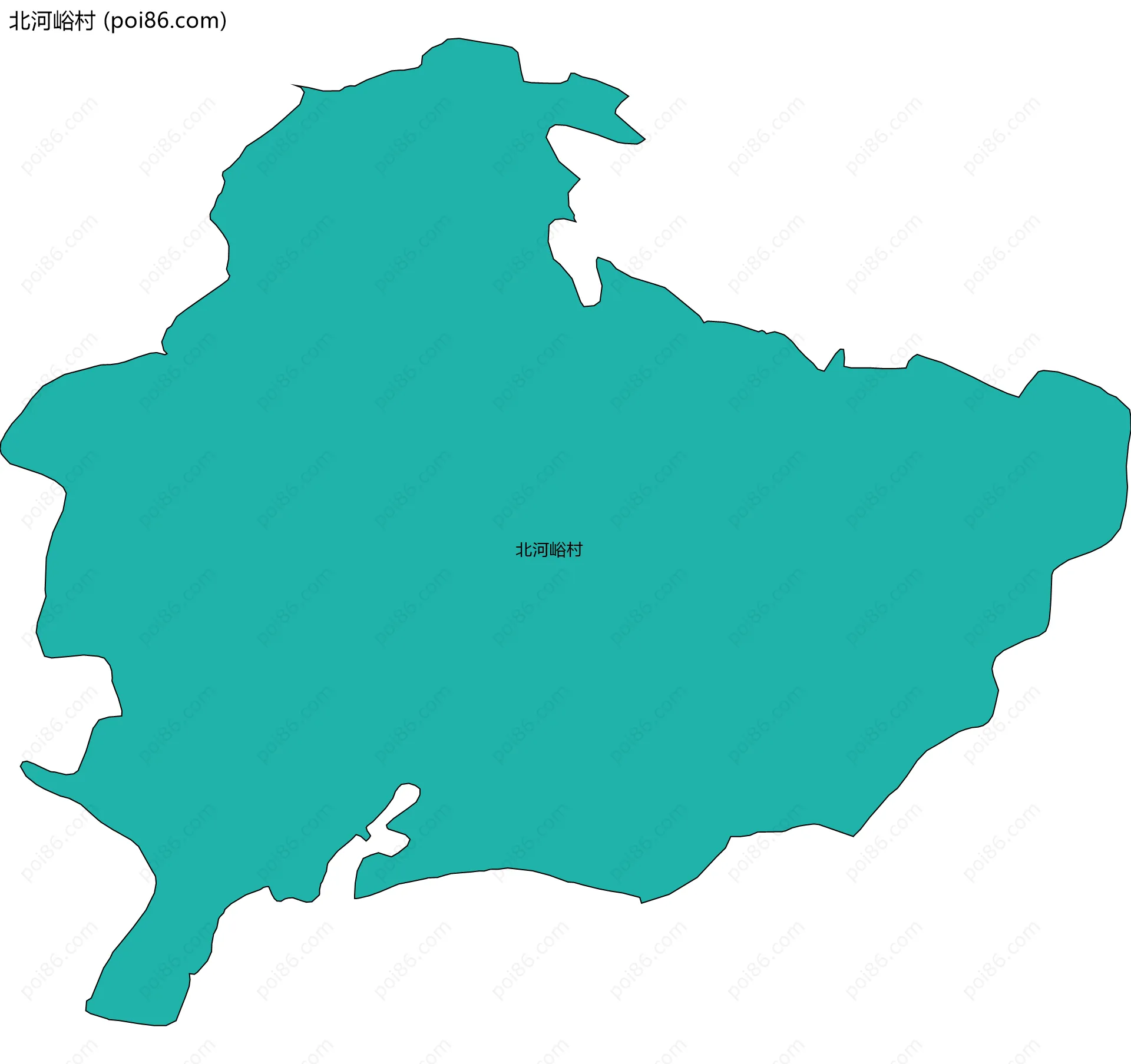 北河峪村边界地图