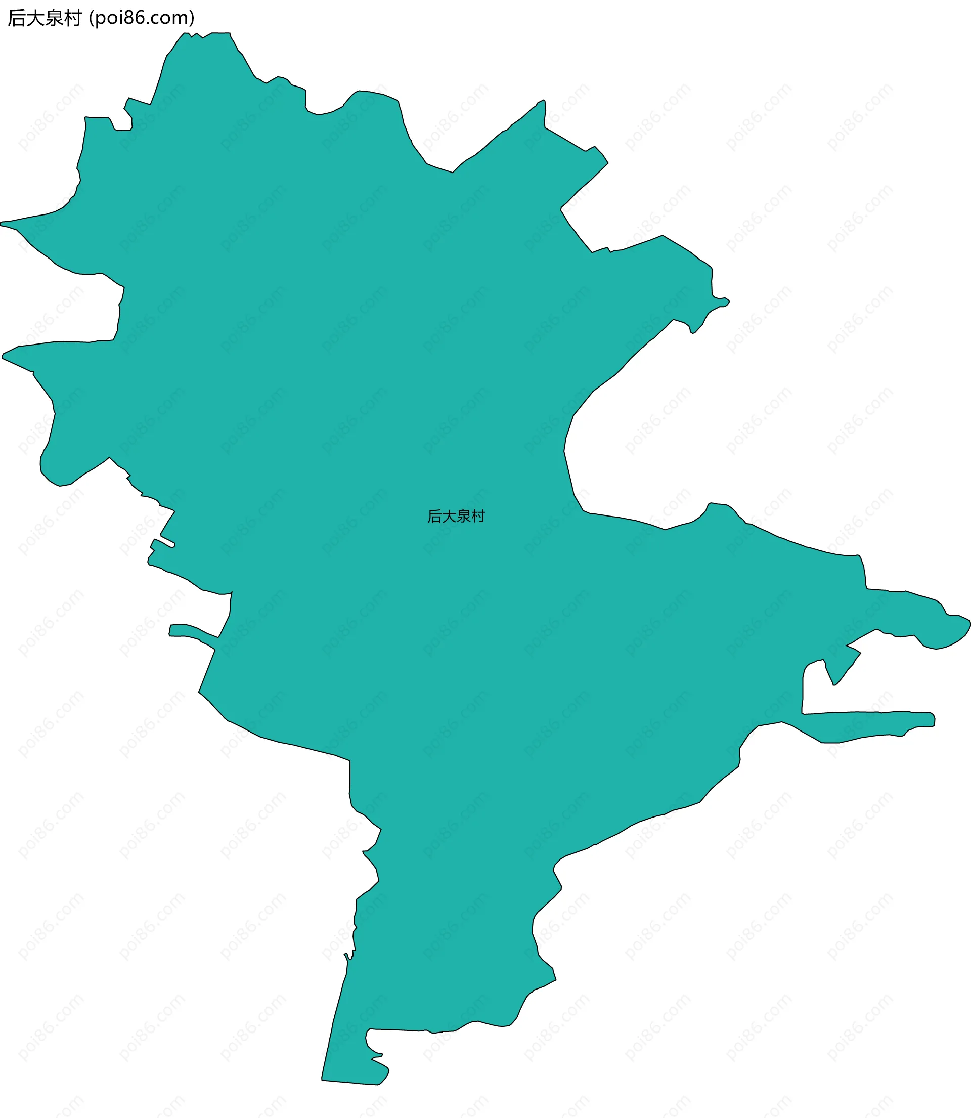 后大泉村边界地图