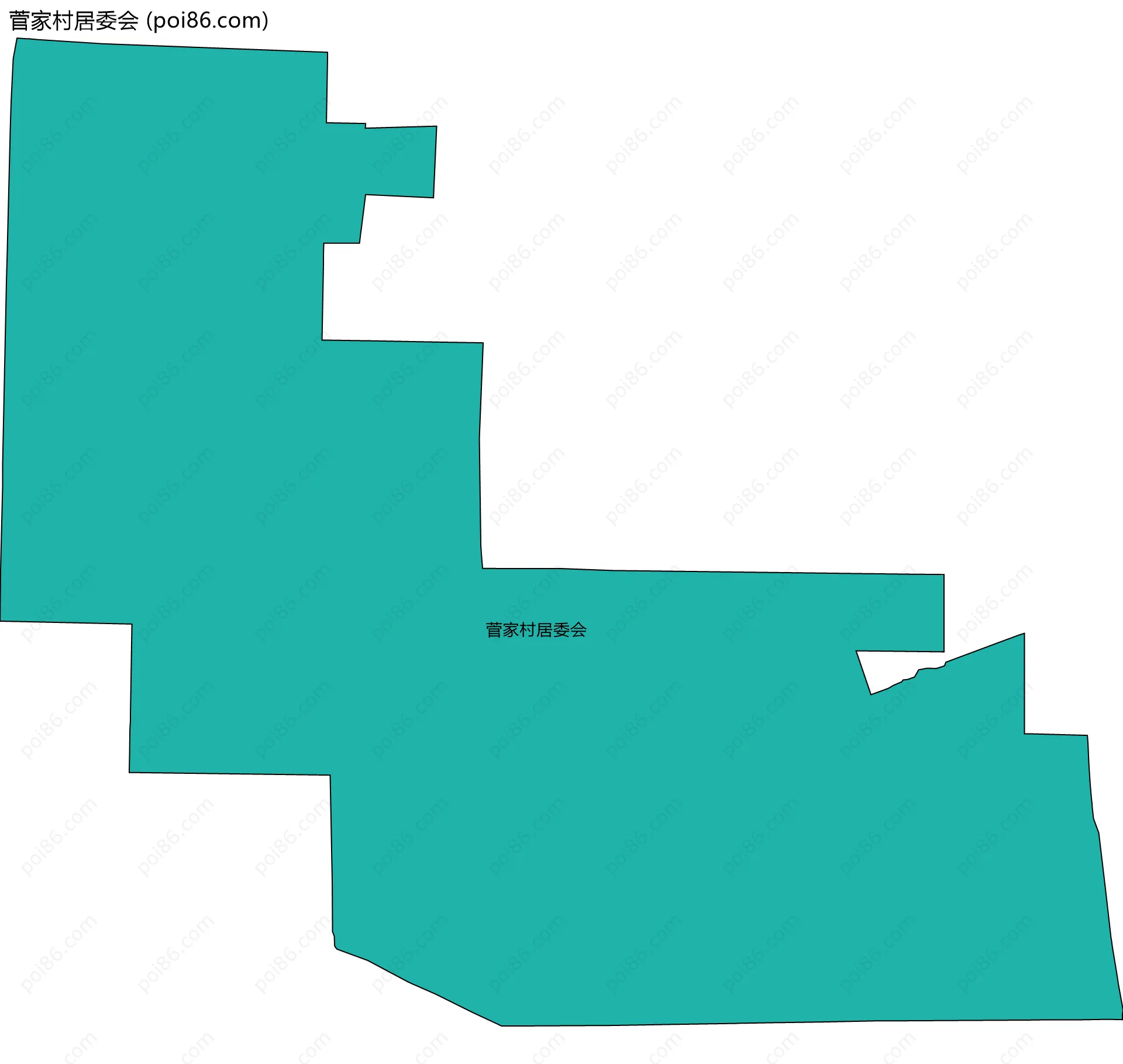 菅家村居委会边界地图