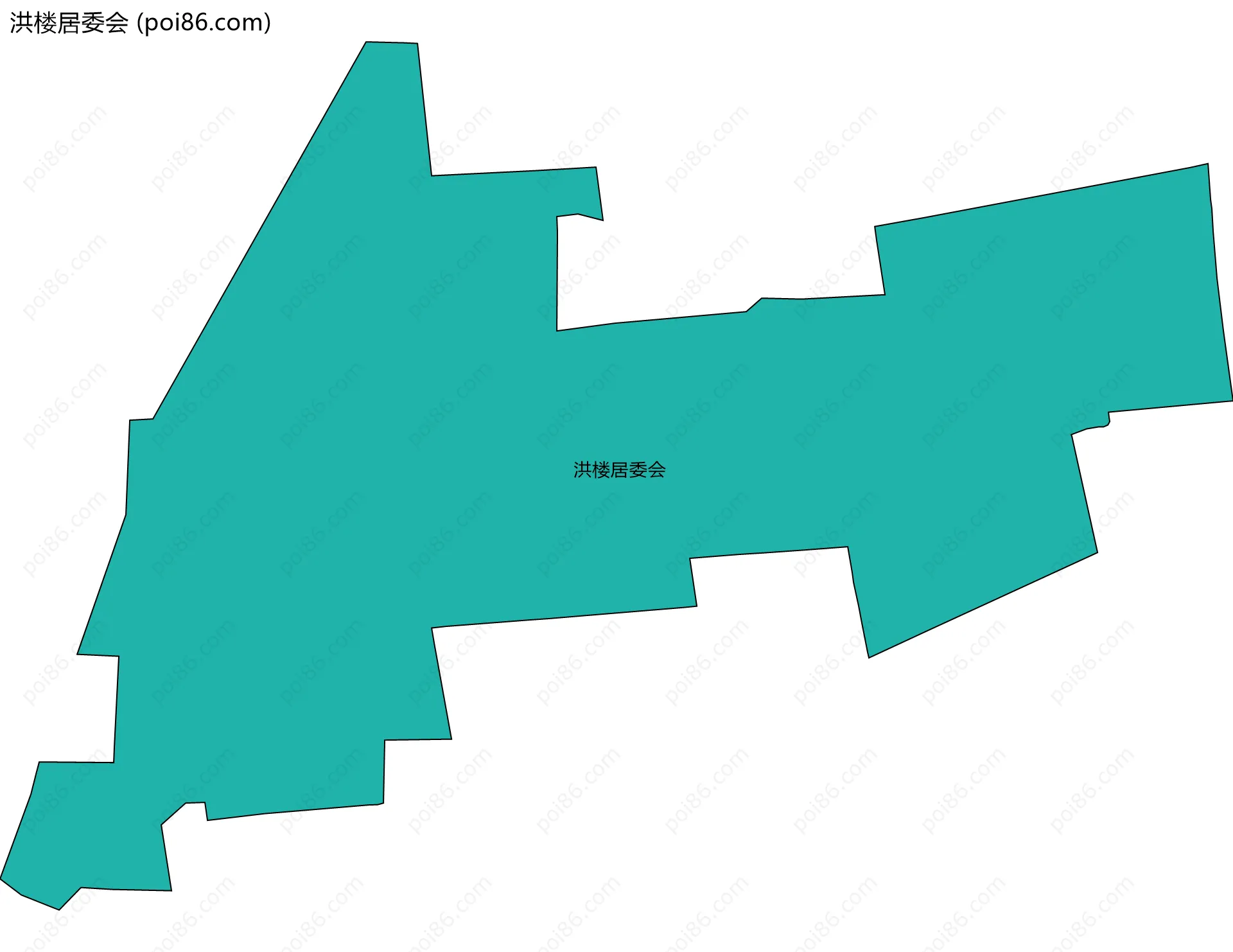 洪楼居委会边界地图