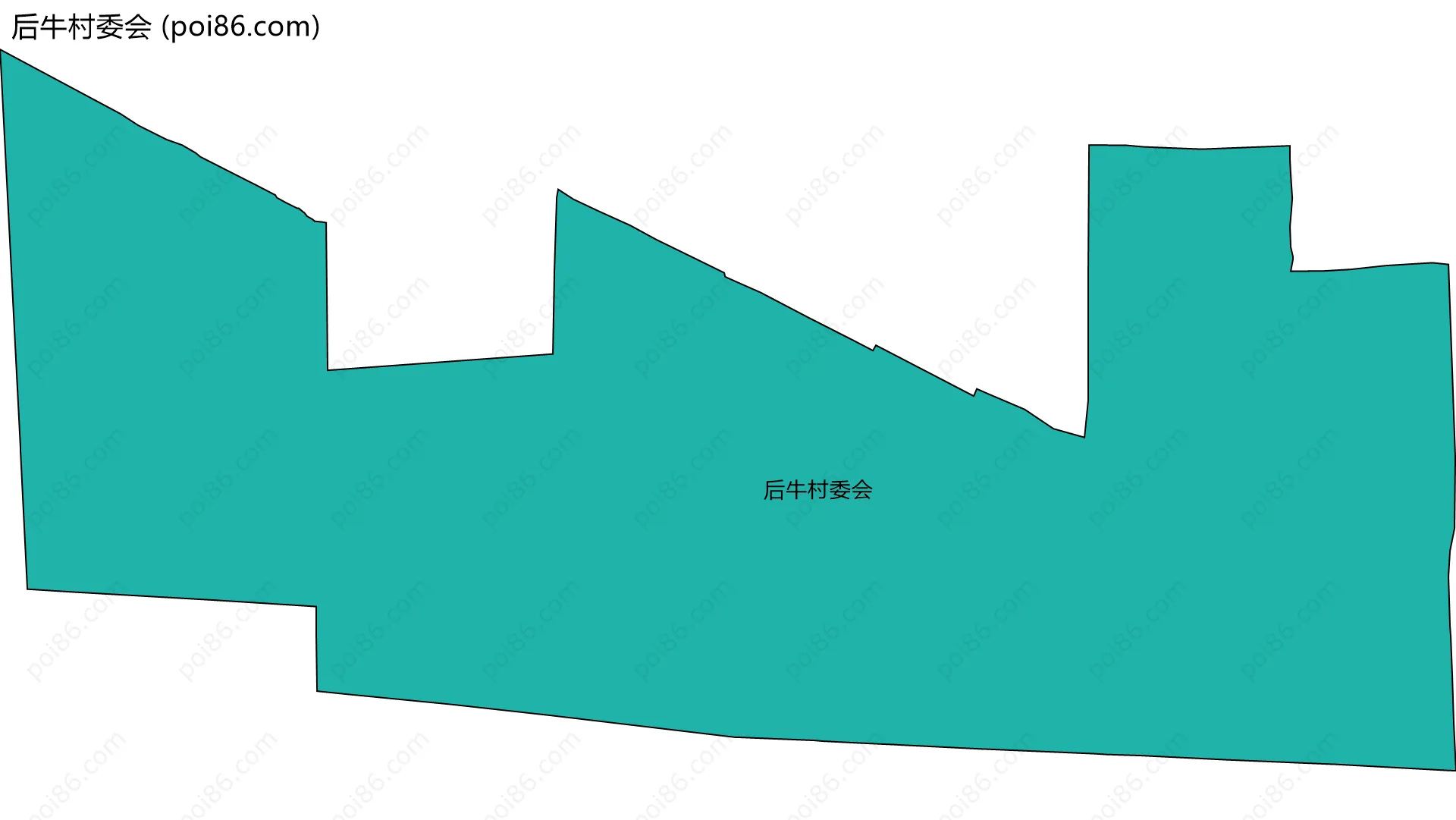 后牛村委会边界地图
