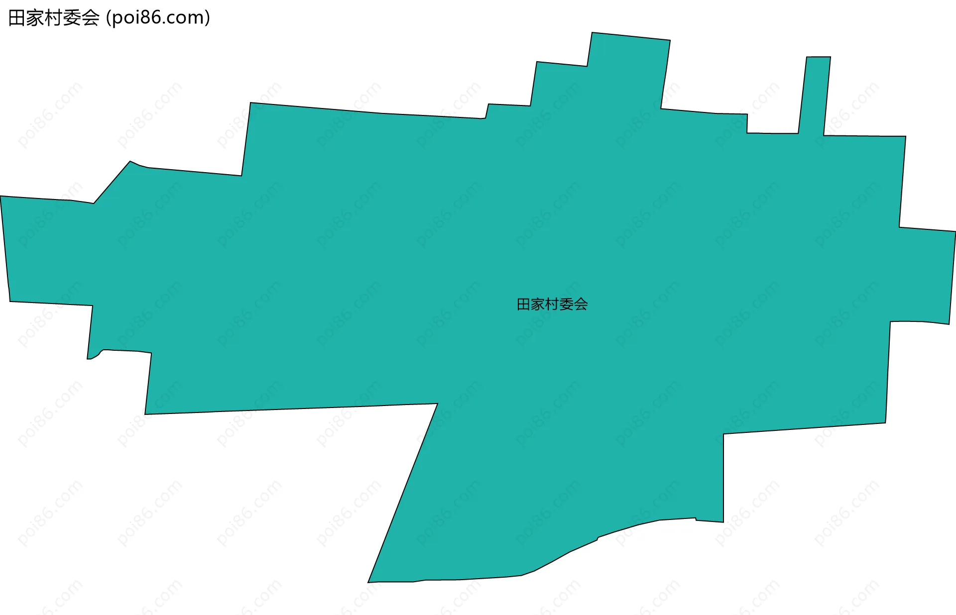 田家村委会边界地图
